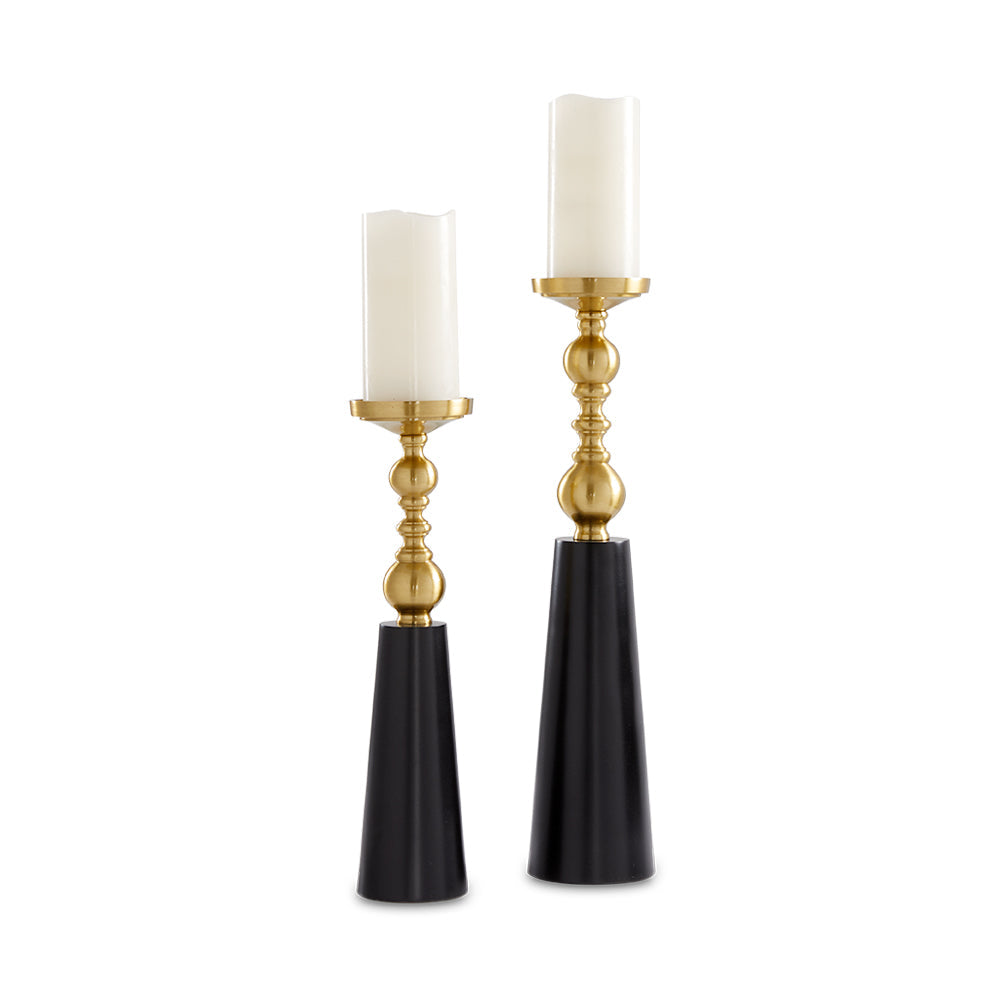 Rose Spool Pillar Candle Holders - Set of 2.