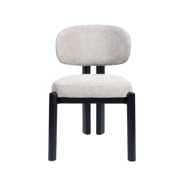 Xcella Thomas Grey Dining Chair with modern design, upholstered seat and wooden legs, ideal for contemporary dining rooms