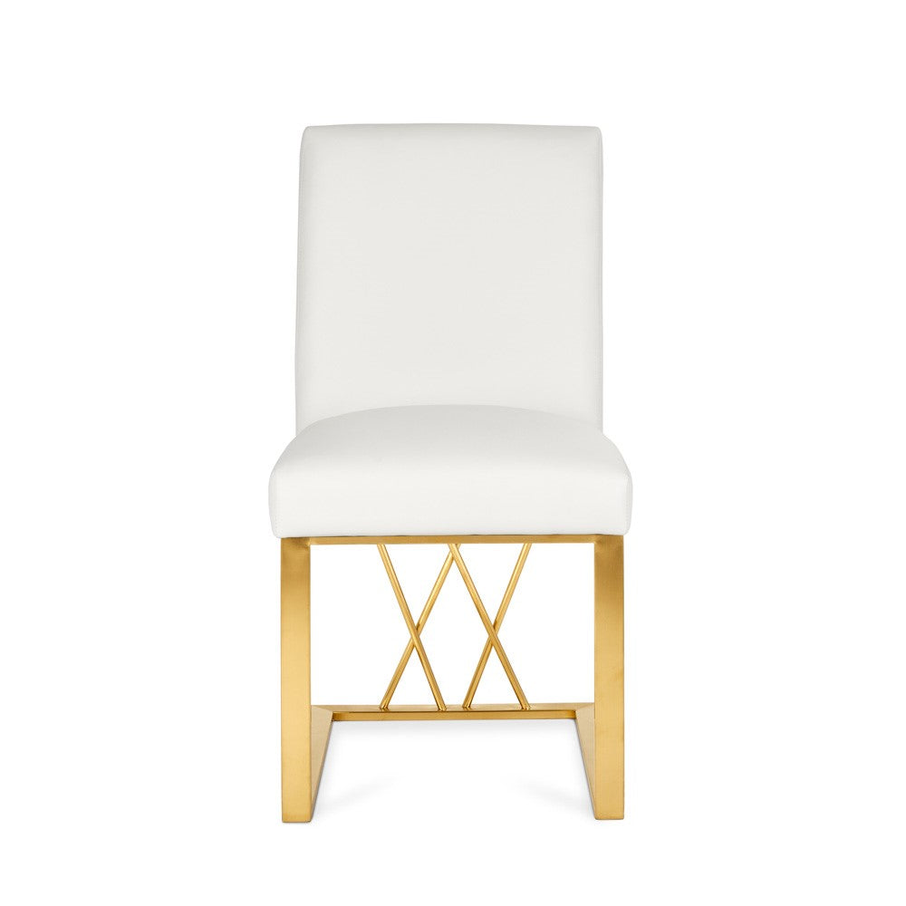 Mercer Dining Chair - Brushed Gold.