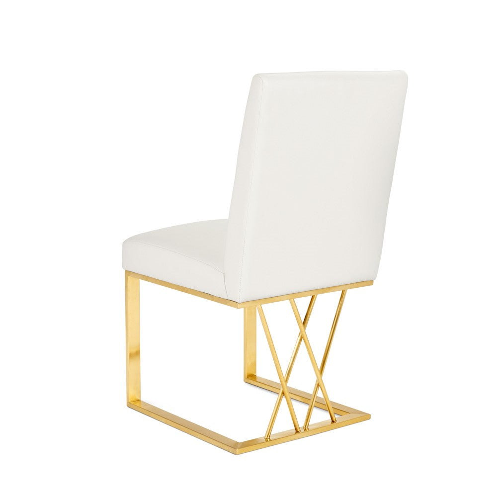 Mercer Dining Chair - Brushed Gold.