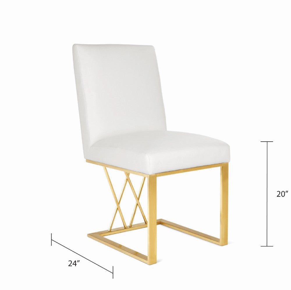 Mercer Dining Chair - Brushed Gold.