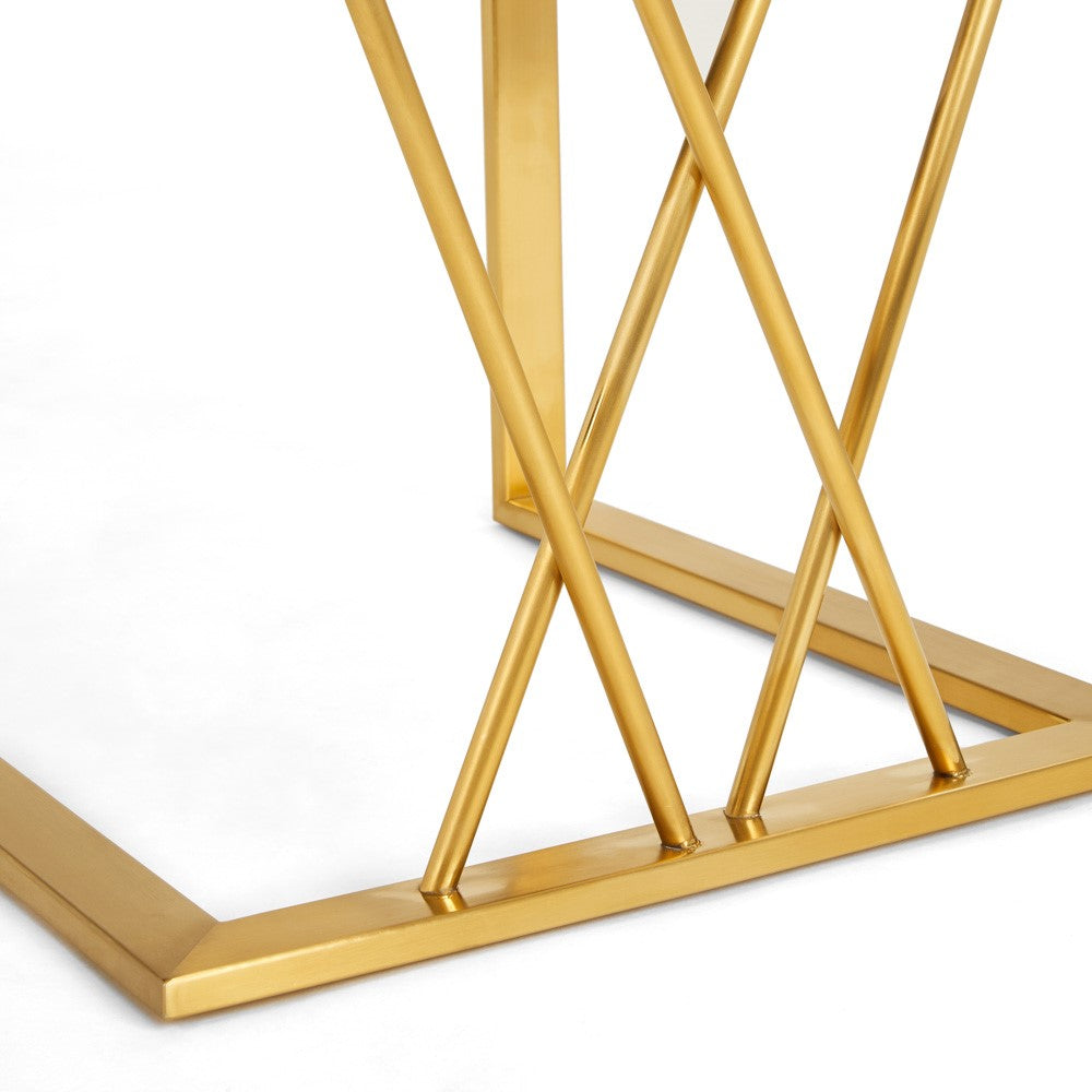 Mercer Dining Chair - Brushed Gold.