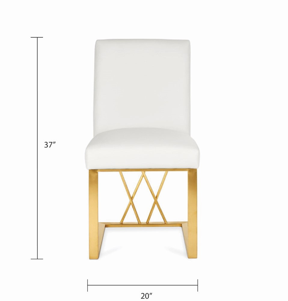 Mercer Dining Chair - Brushed Gold.