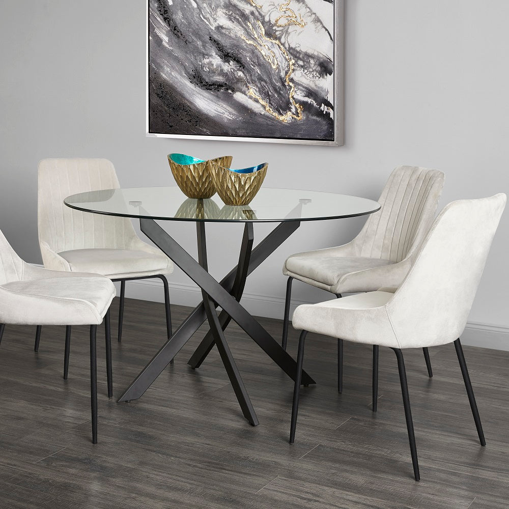 Olen Black Dining Table.