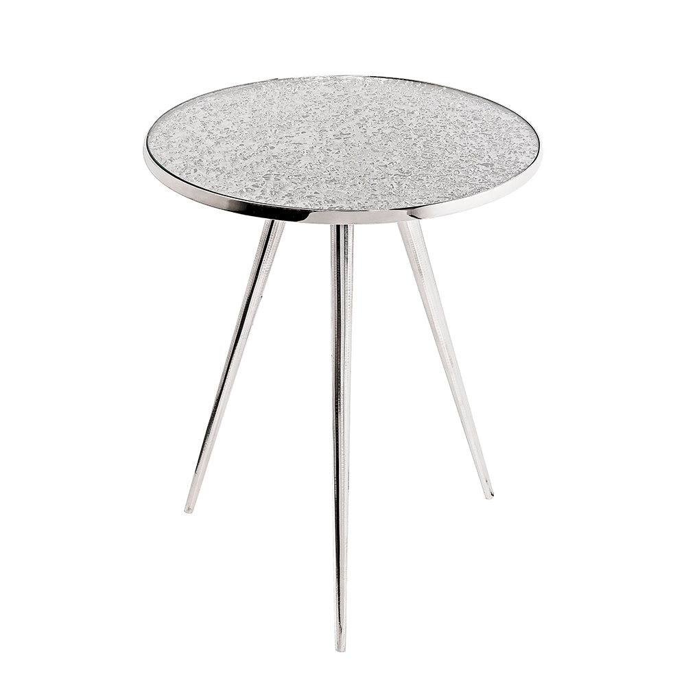 Xcella Aries End Table with a sleek design, featuring a round surface and modern style, suitable as a stylish living room accent.