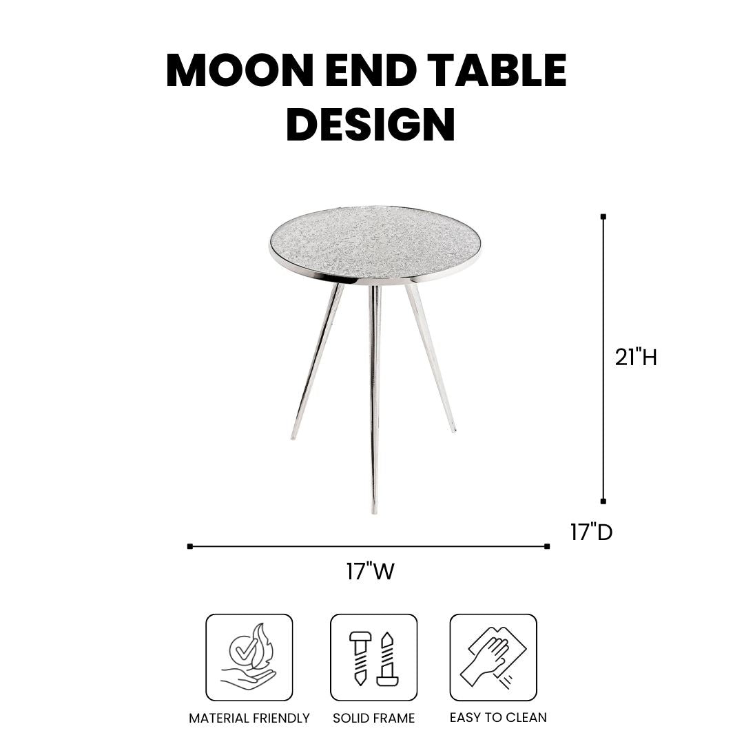 Xcella Aries end table with a modern design, featuring a sleek surface and sturdy legs, ideal for living room or bedroom decor.