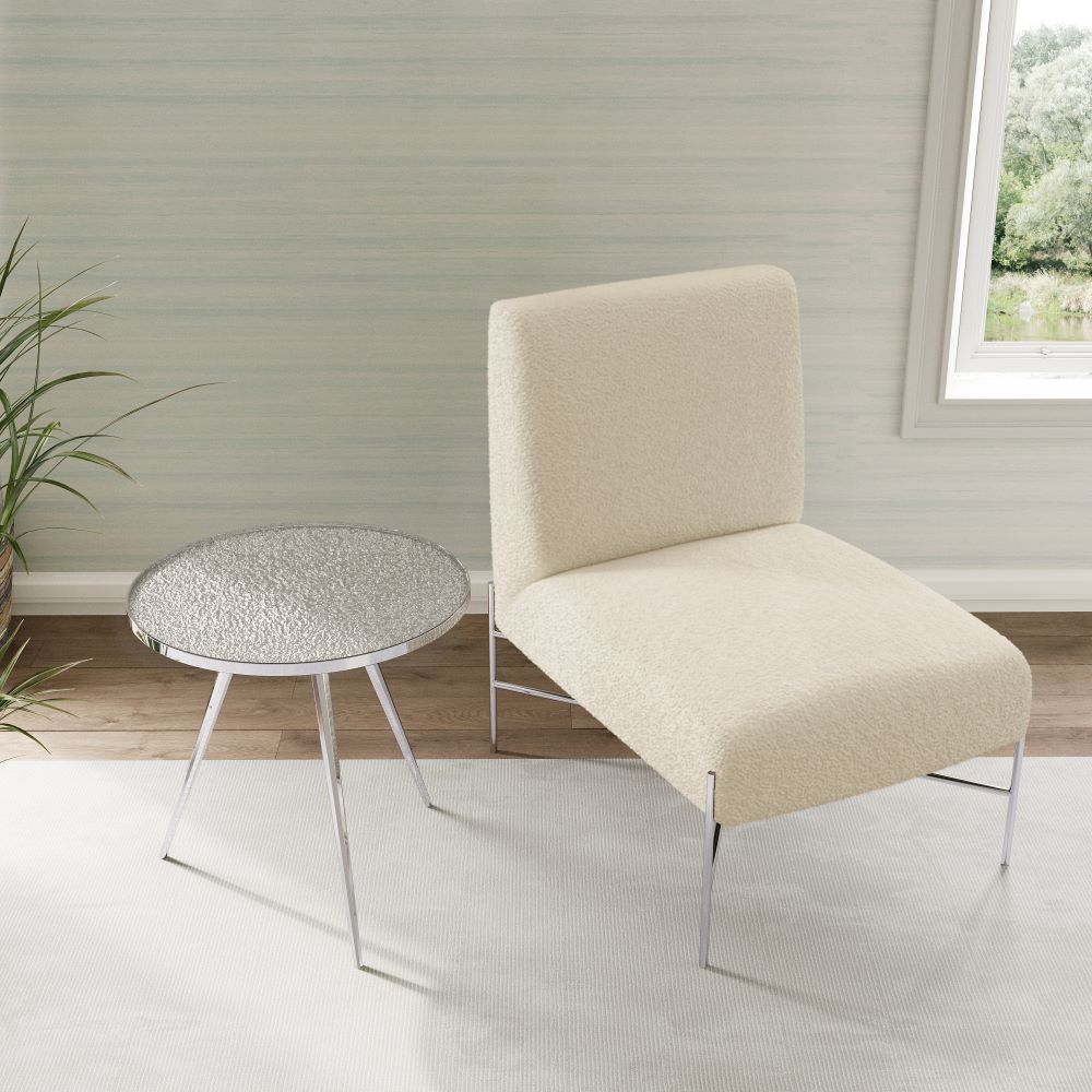 Xcella Aries Moon End Table with sleek wooden surface and modern design, ideal for living room or bedroom decor.