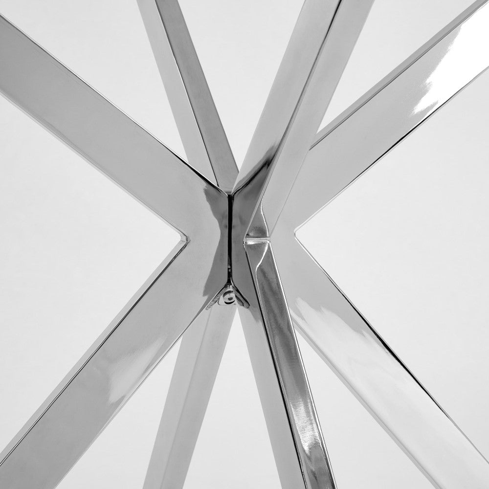 Ivanna Silver Dining Table.