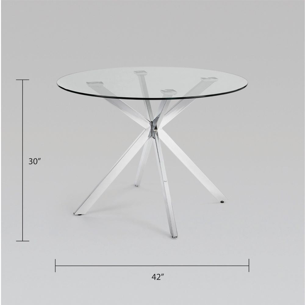 Ivanna Silver Dining Table.