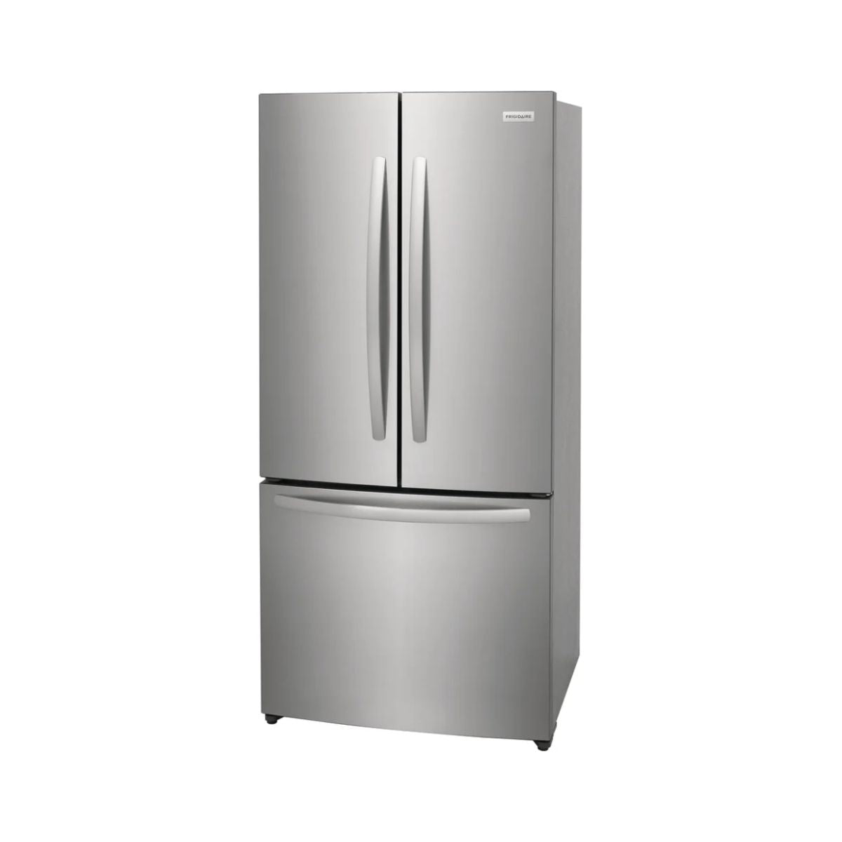 Frigidaire FRFG1723AV counter depth French door refrigerator with stainless steel finish and spacious interior.