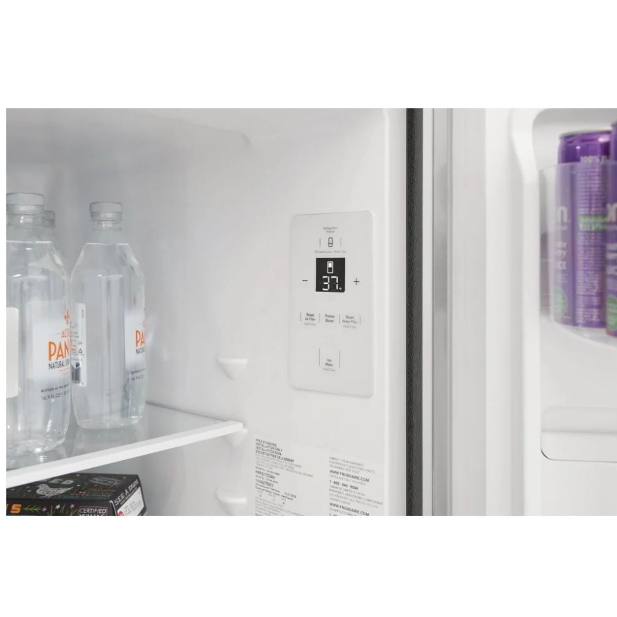 Frigidaire FRFG1723AV counter depth French door refrigerator with sleek stainless steel finish and spacious interior.