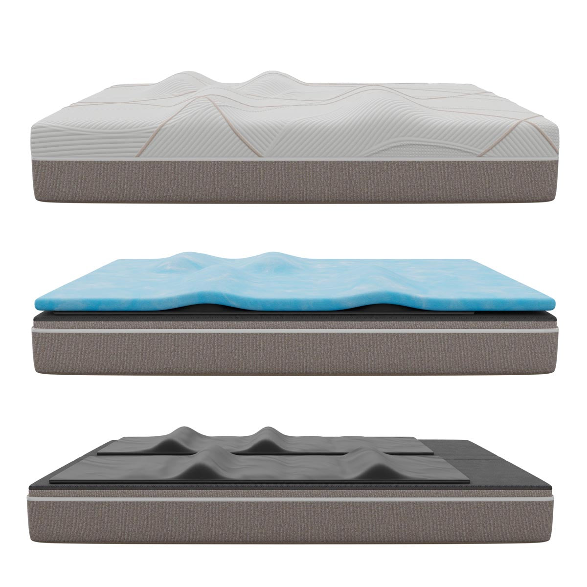 Queen GhostBed 12-inch massage foam mattress showing plush surface and supportive construction for restful sleep comfort.