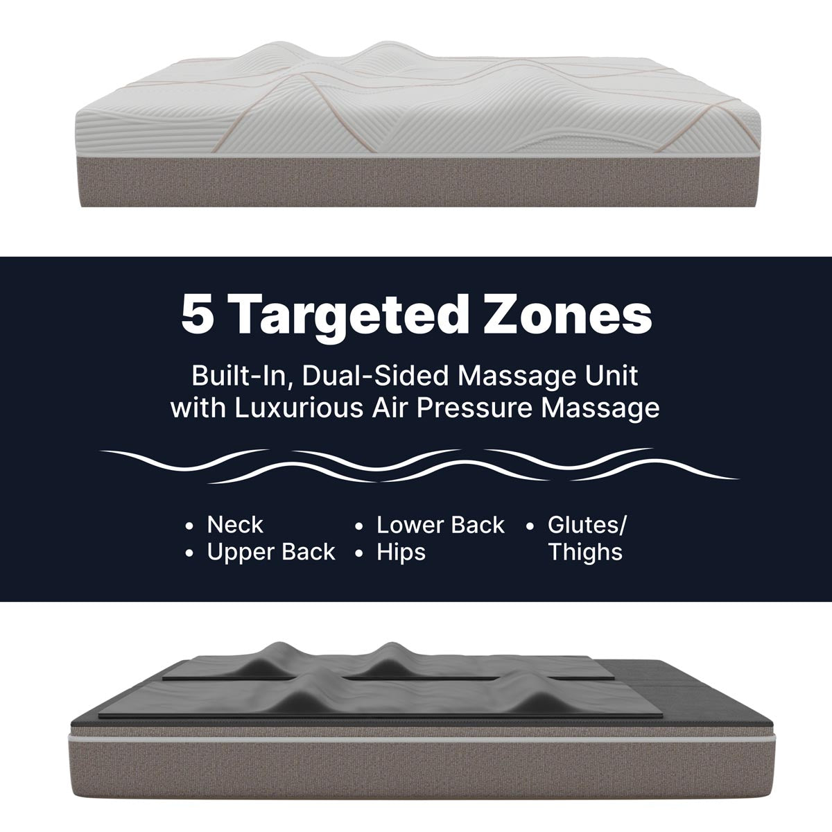 Queen GhostBed 12-inch massage foam mattress with plush, supportive layers for comfortable sleep.