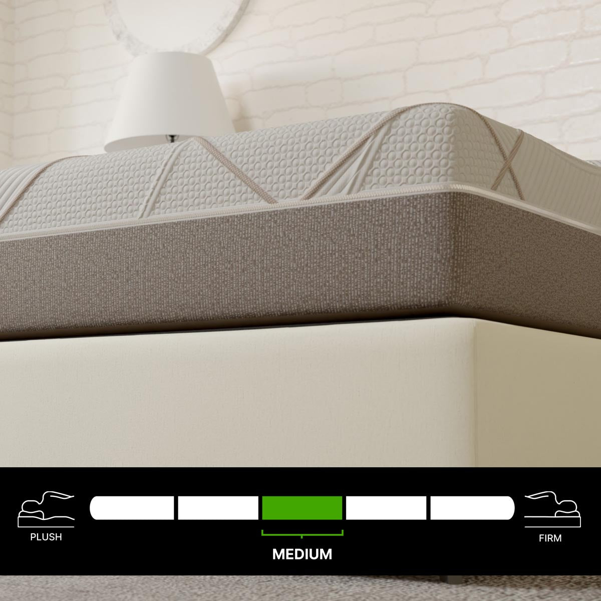 Queen GhostBed 12-inch massage foam mattress with plush surface and supportive foam layers, designed for comfort and relaxation.