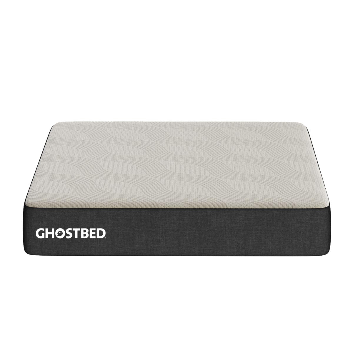 Twin GhostBed Essential 11-inch foam mattress showing its soft, supportive surface with plush top and sturdy sides.