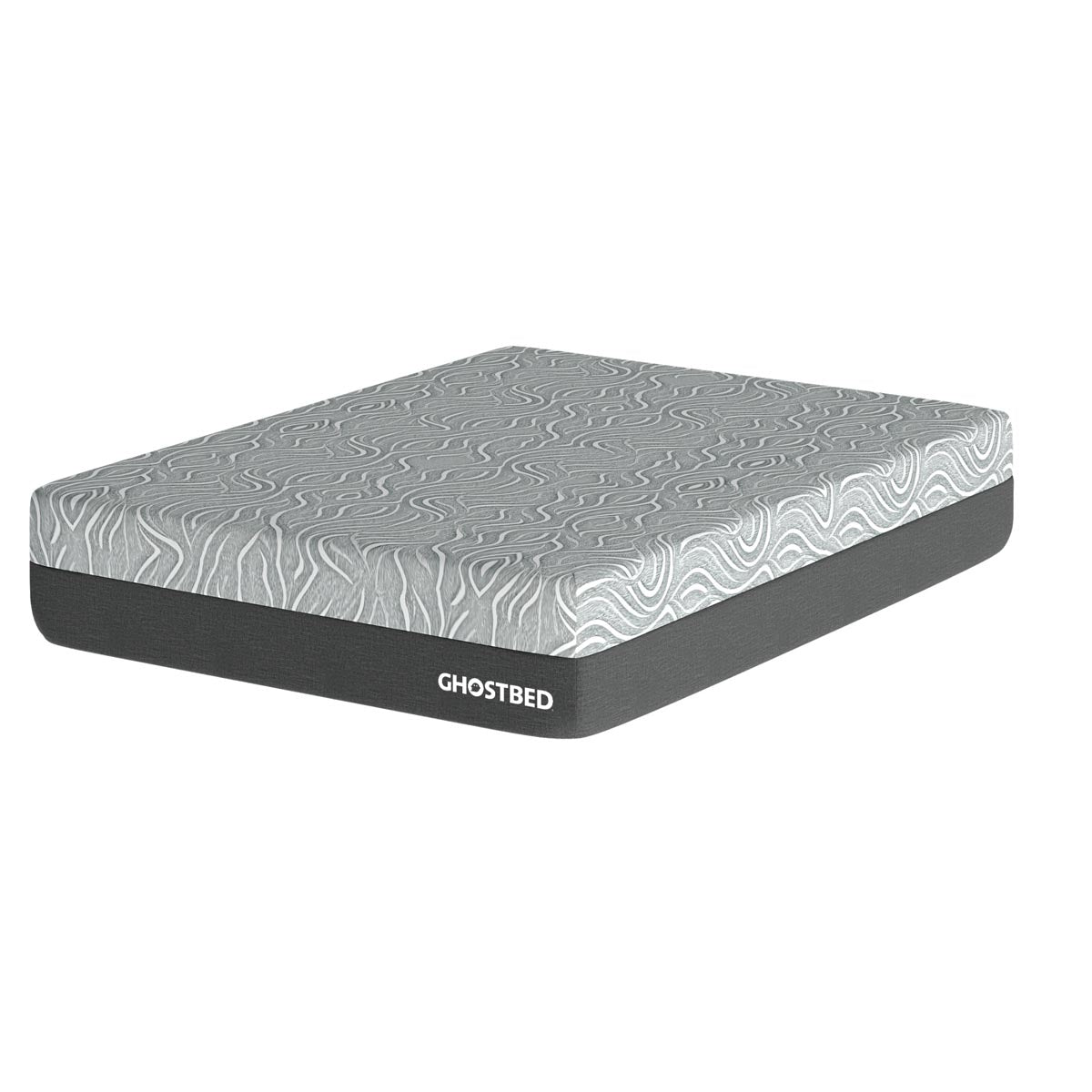 GhostBed 13" Regency Hybrid King size mattress with plush medium comfort, coil-on-coil design, shown on the floor.