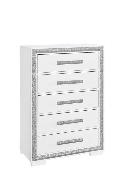 White IFF Andros Chest made of wood with a sleek, modern design and multiple drawers for stylish storage.