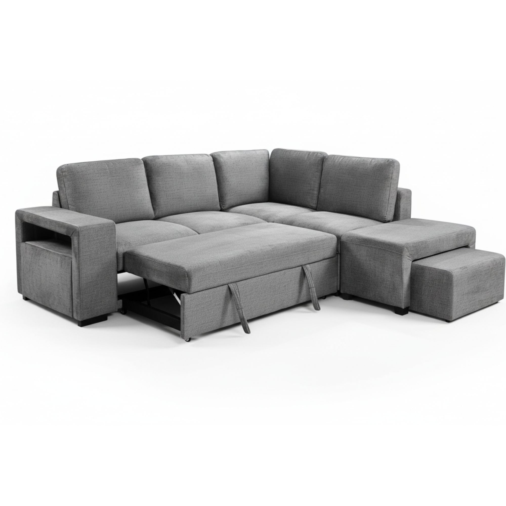 Grey IFF Monaco RHF Sleeper Sectional with fabric upholstery, featuring a sectional design and sleeper functionality.