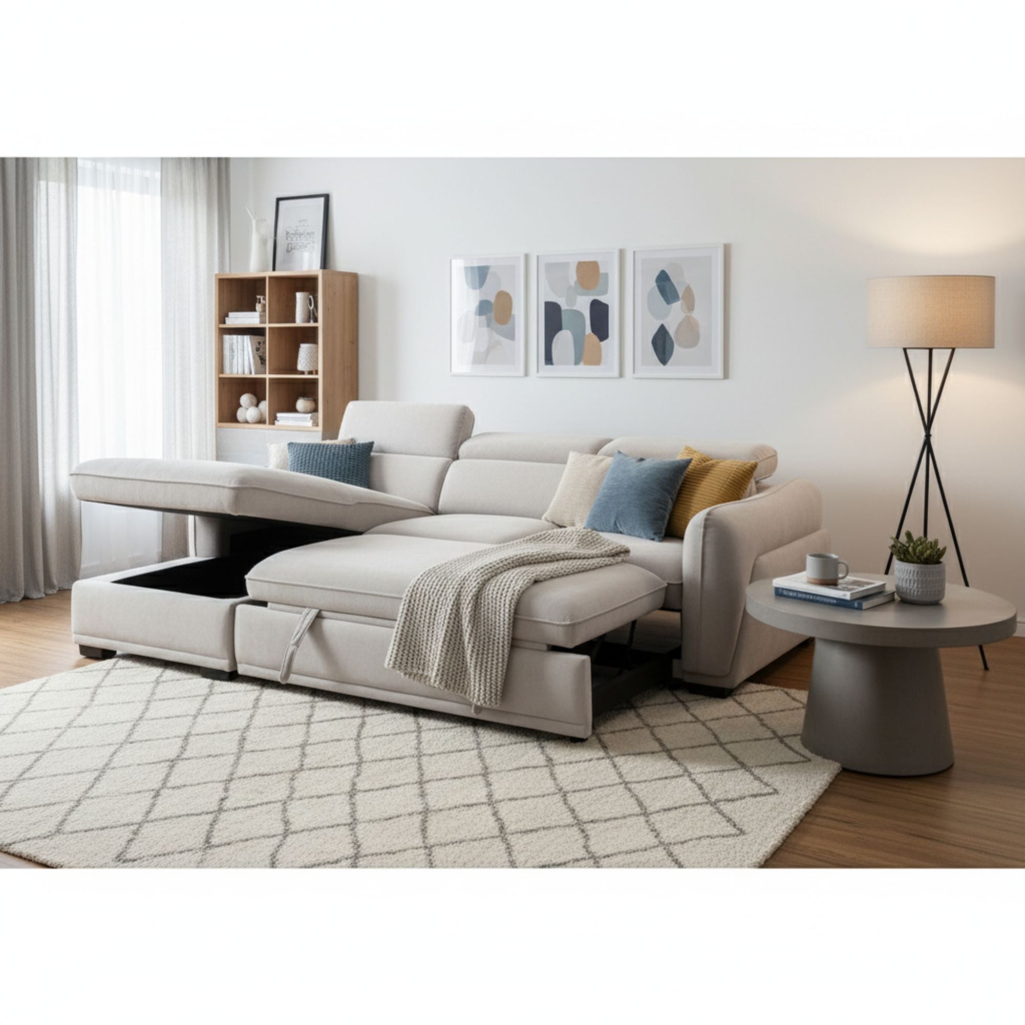 Milano Sectional Sleeper with Adjustable Headrests | CastleUp Experience Centre