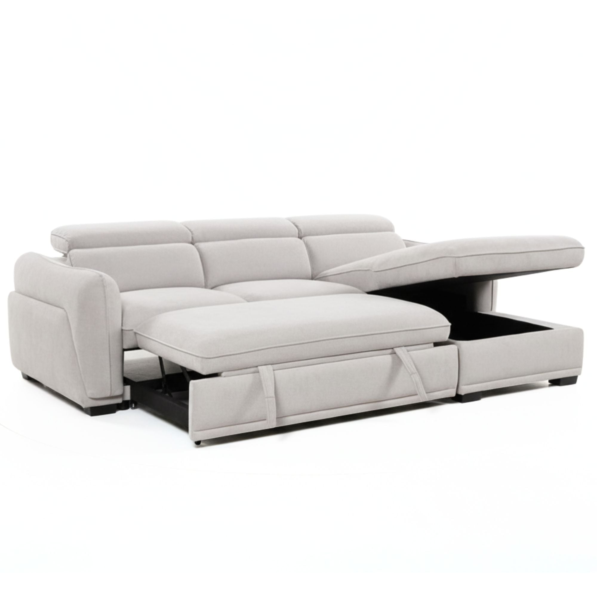 Milano Sectional Sleeper with Adjustable Headrests | CastleUp Experience Centre