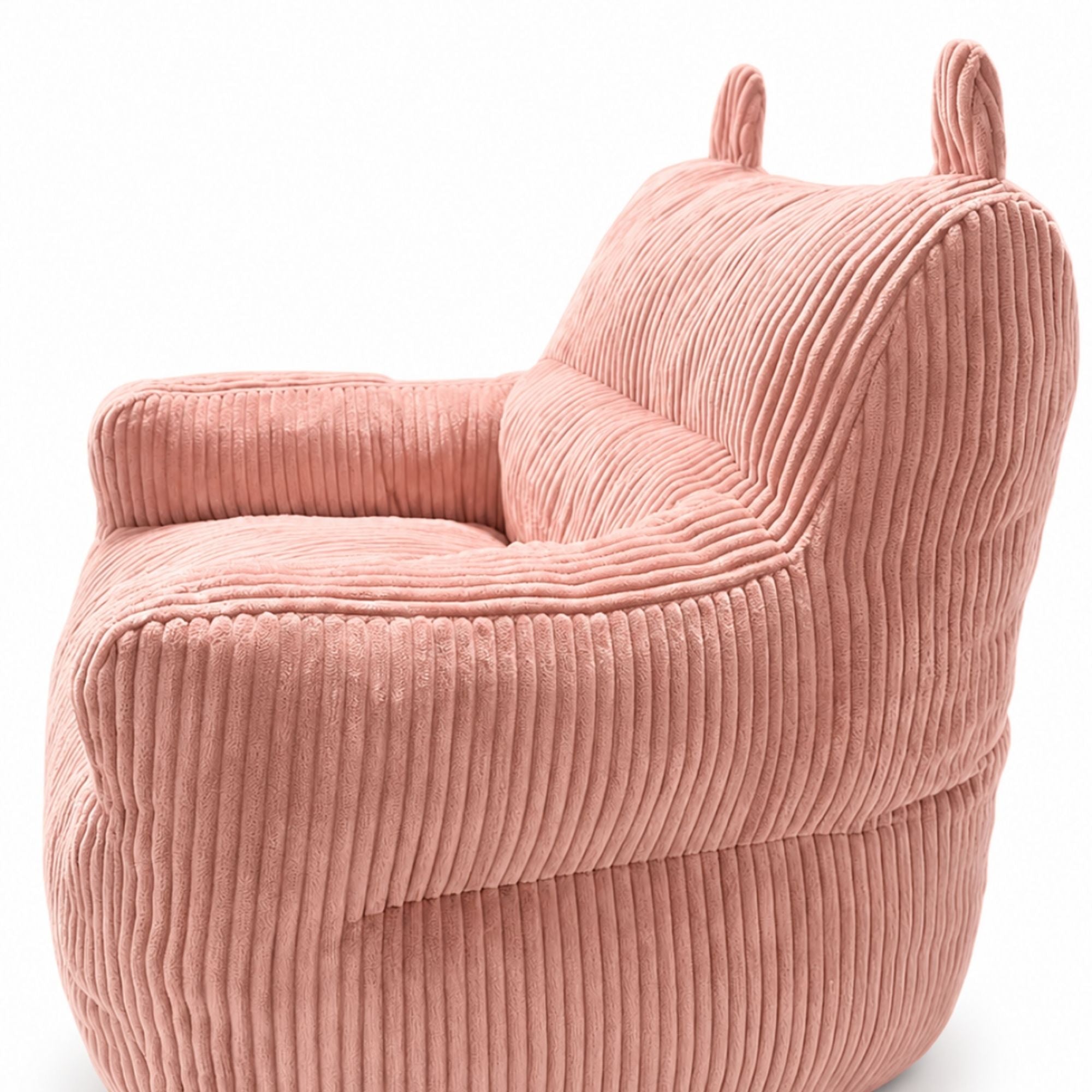 Pink Kai Foam Kids’ Accent Chair by Brassex, featuring a soft foam seat and playful design for children's room decor.