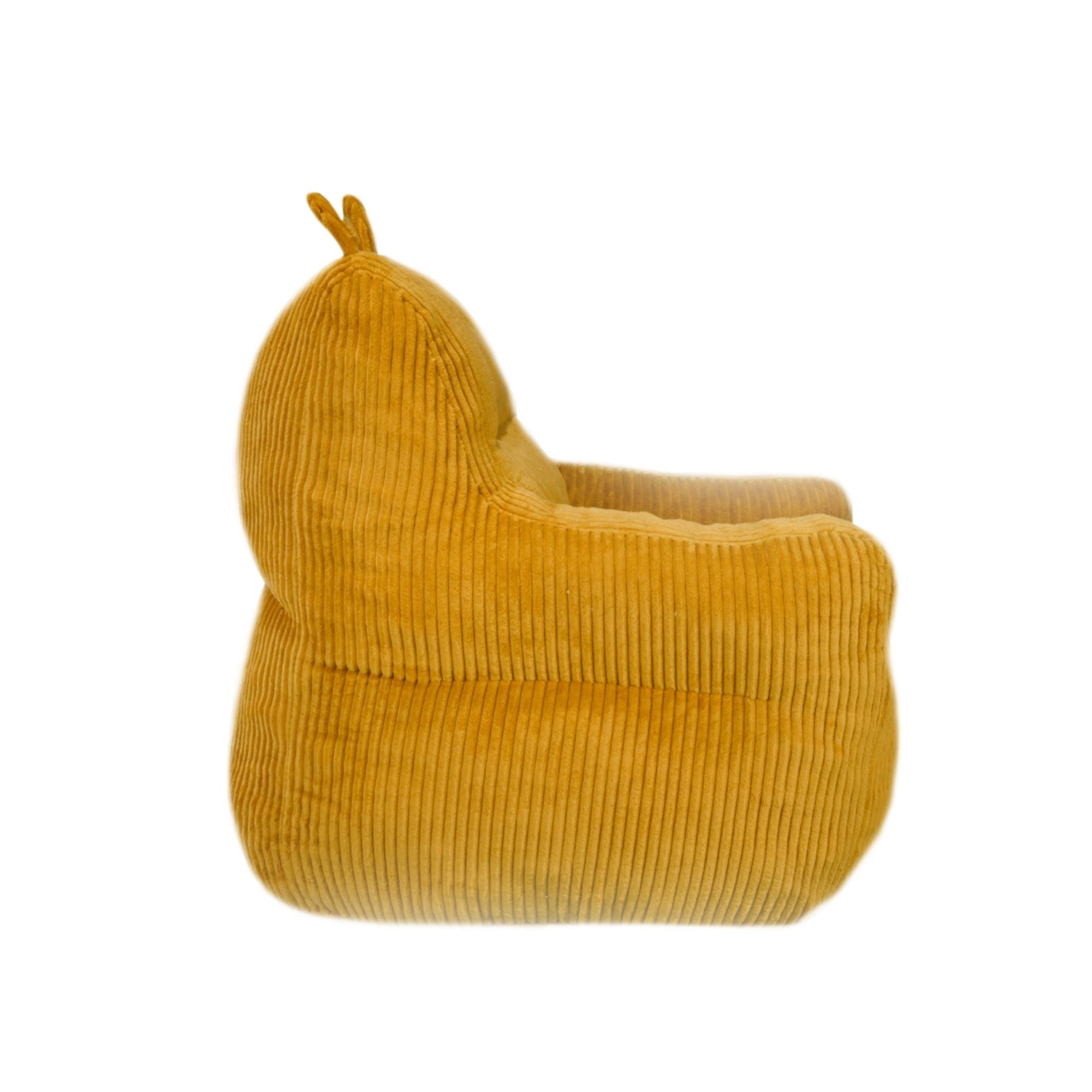Yellow Kai Foam Kids’ Chair by Brassex, a small accent chair with bright yellow upholstery, perfect for children’s rooms.