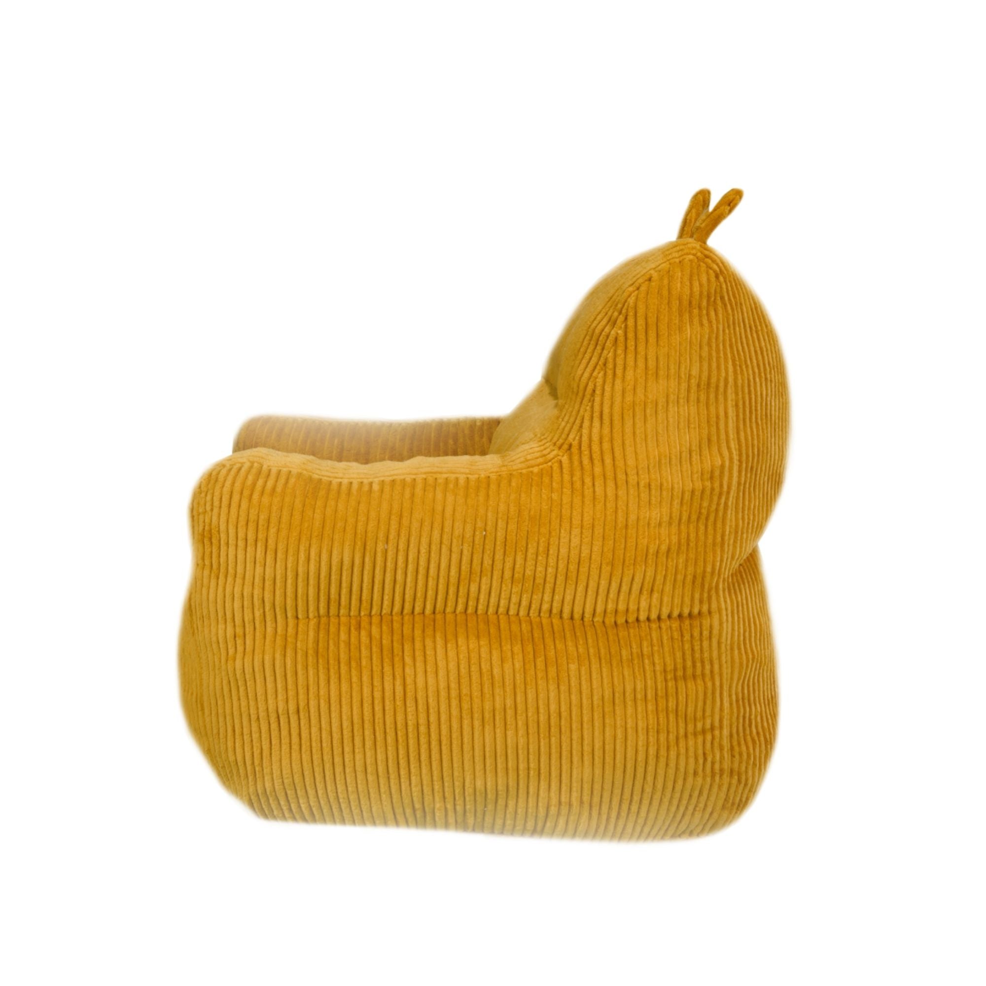 Yellow Kai Foam Kids’ Accent Chair by Brassex with a kid-friendly design and soft cushioned seat.