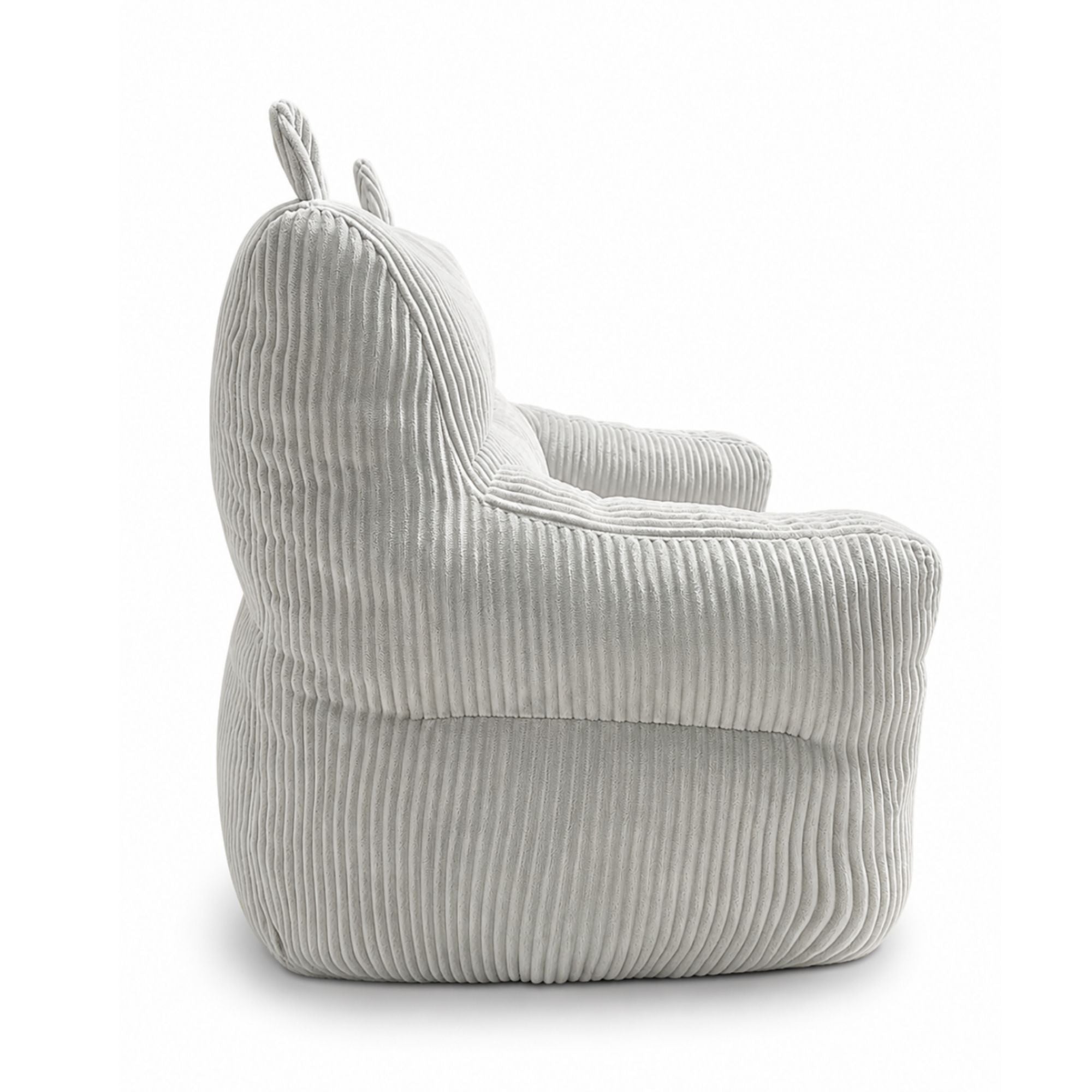 Grey Kai Foam Kids’ Chair by Brassex, a small accent chair with a soft foam cushion and sturdy frame, perfect for children.