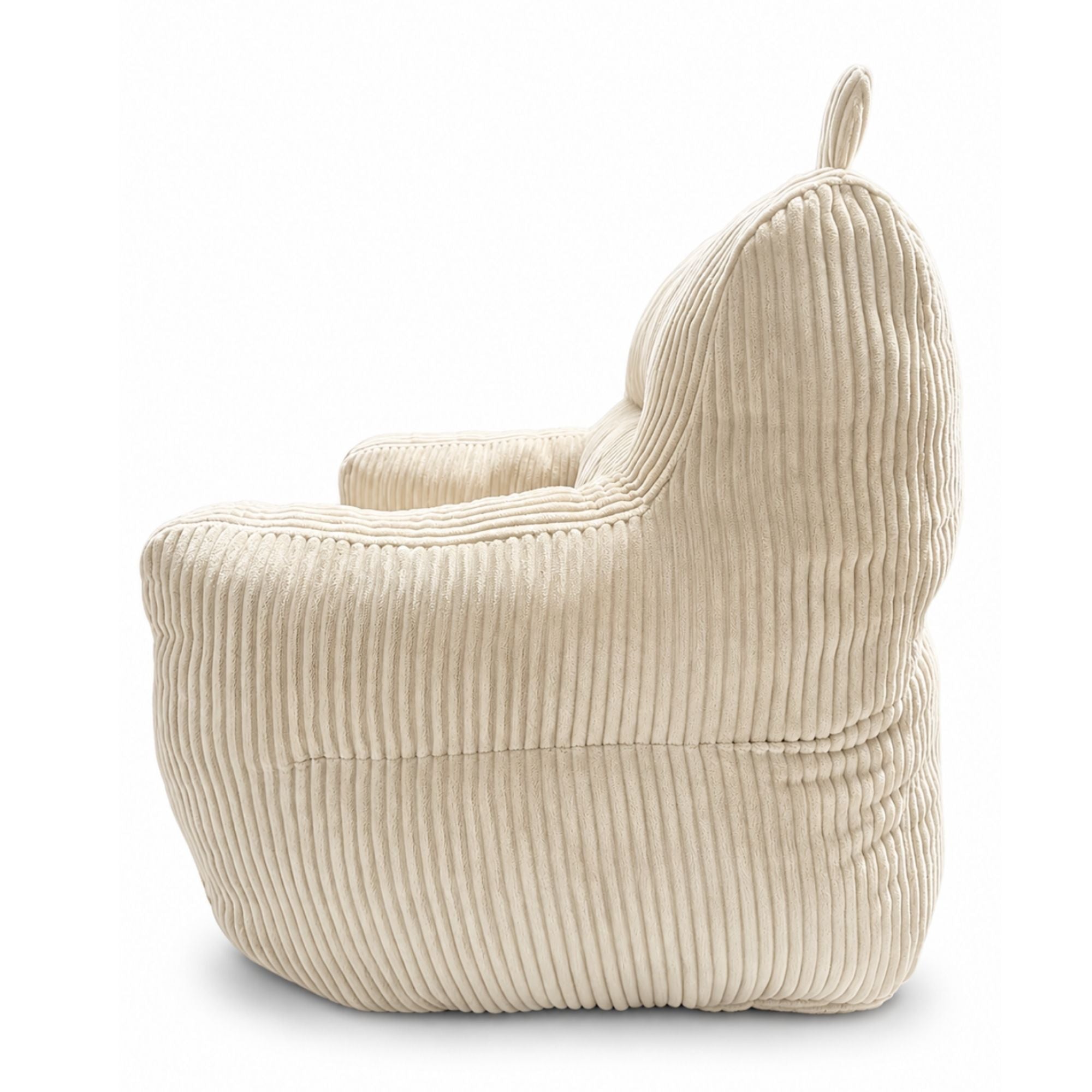 Brassex Kai Foam Kids’ Accent Chair in beige with soft cushioned seat and backrest for children’s comfortable seating.