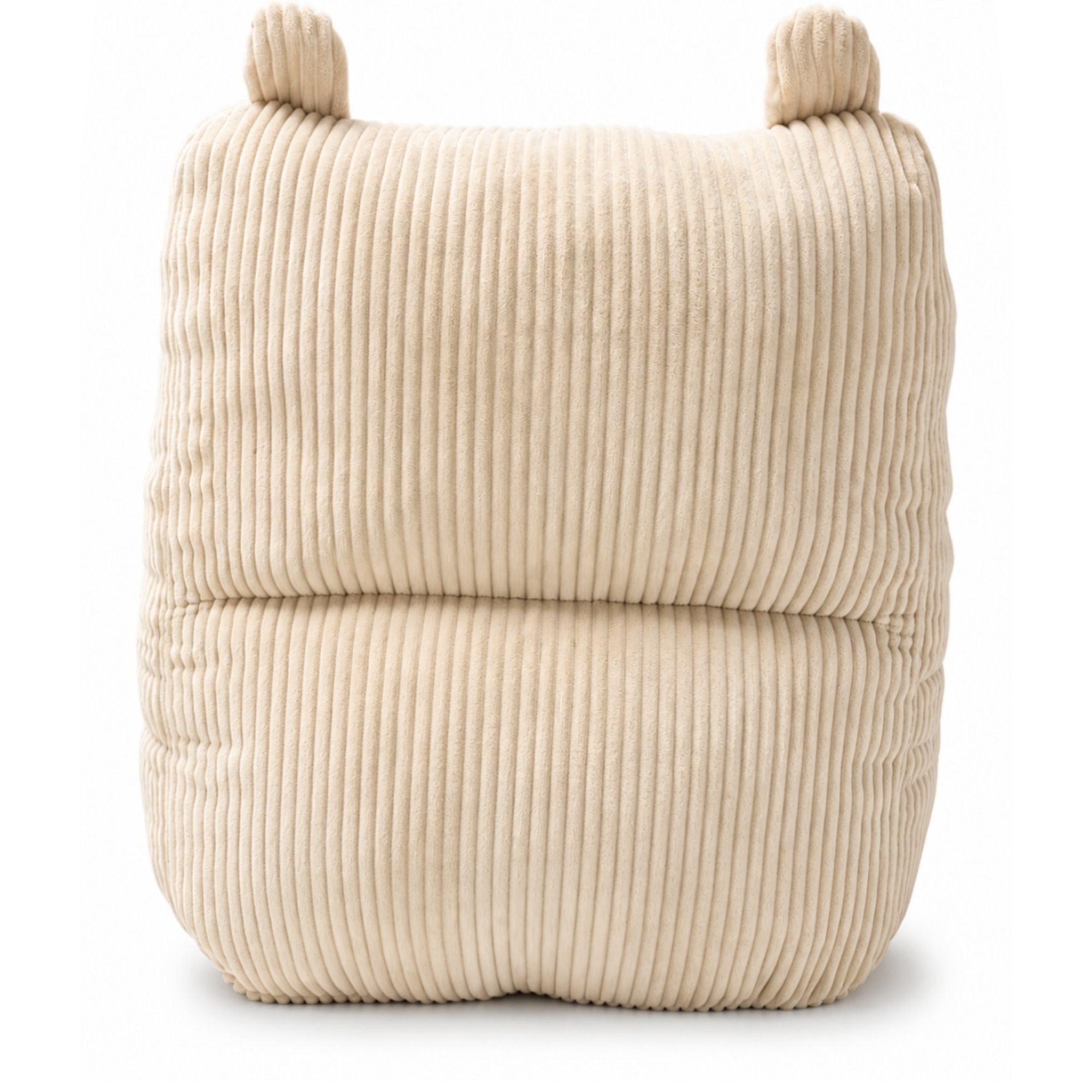 Beige Kai Foam Kids’ Accent Chair by Brassex featuring a cozy, child-sized foam seat with soft fabric upholstery.