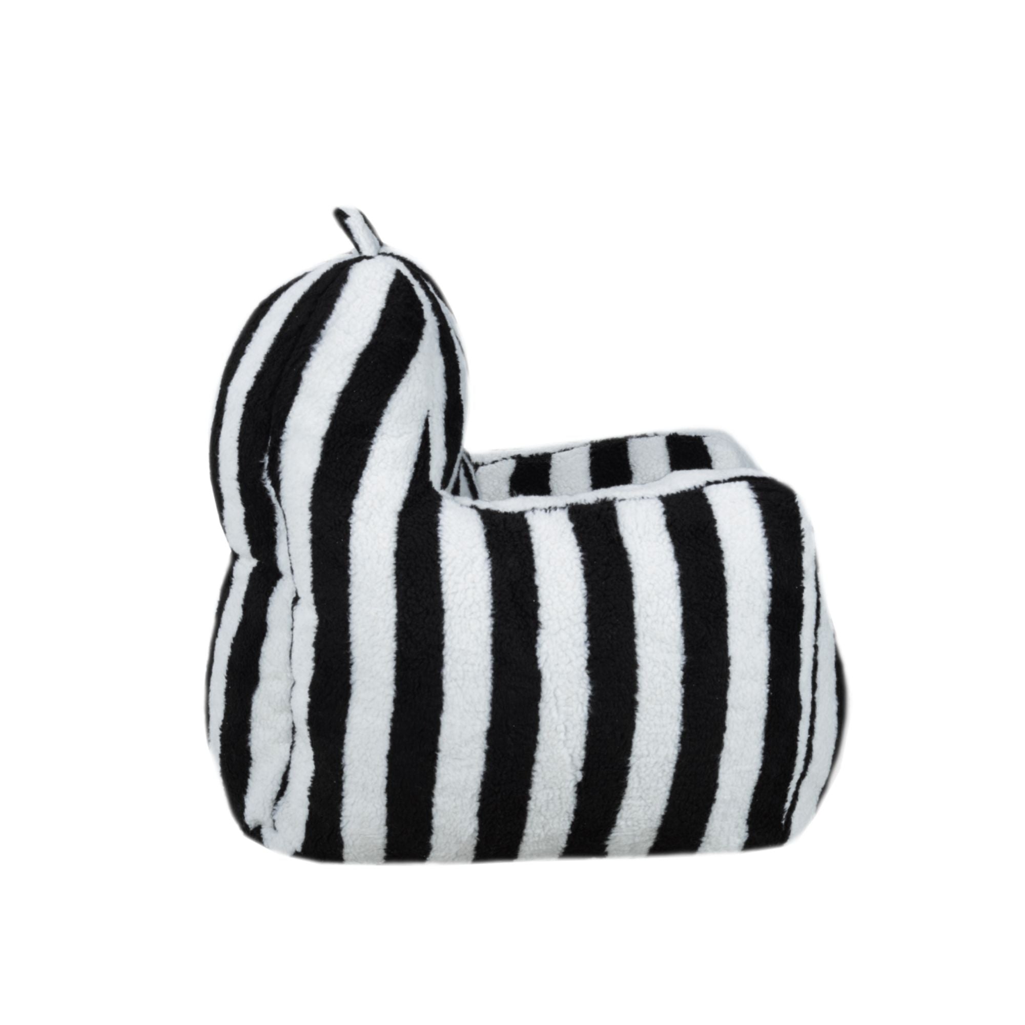 Black and white Piper Foam kids' accent chair by Brassex, featuring a modern, plush design suitable for children's room decor.