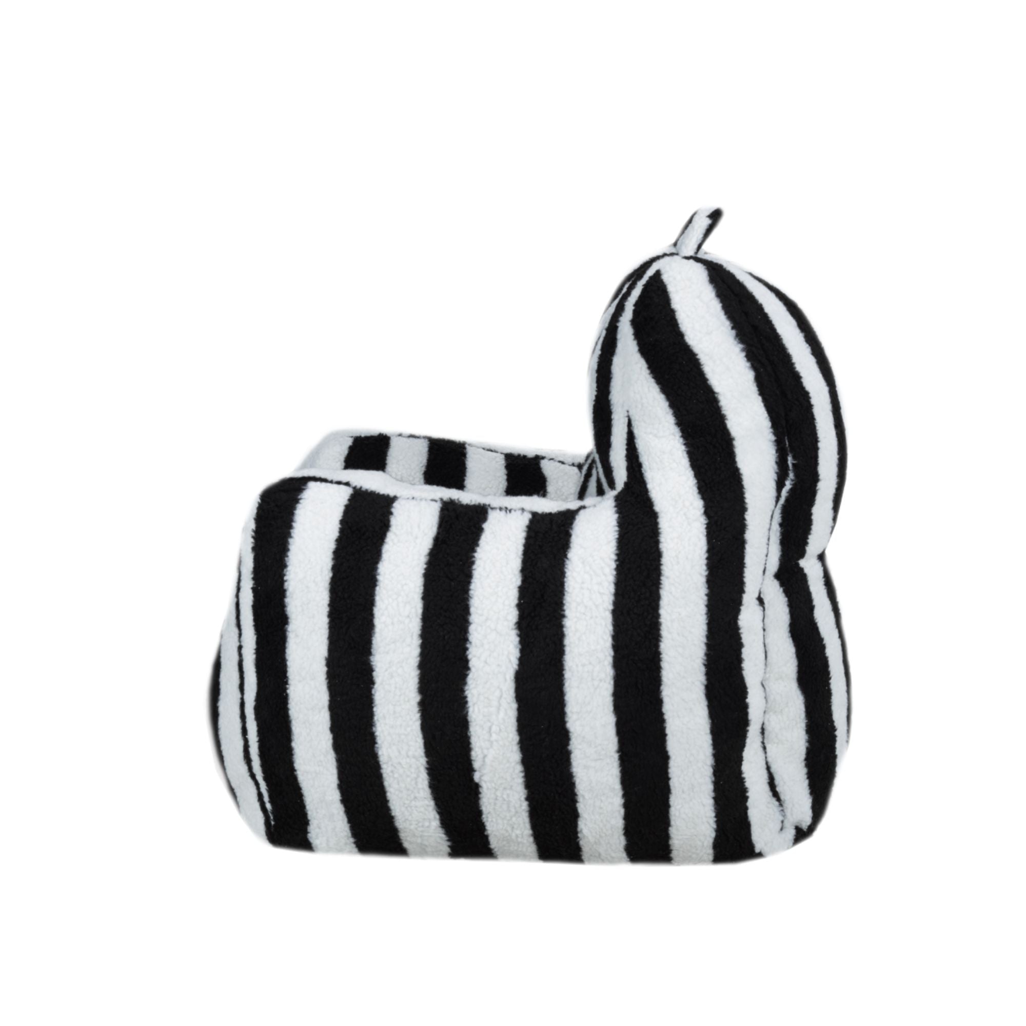 Piper Foam Kids’ Accent Chair in black and white, featuring a modern design with a sturdy frame and comfortable seating for children.