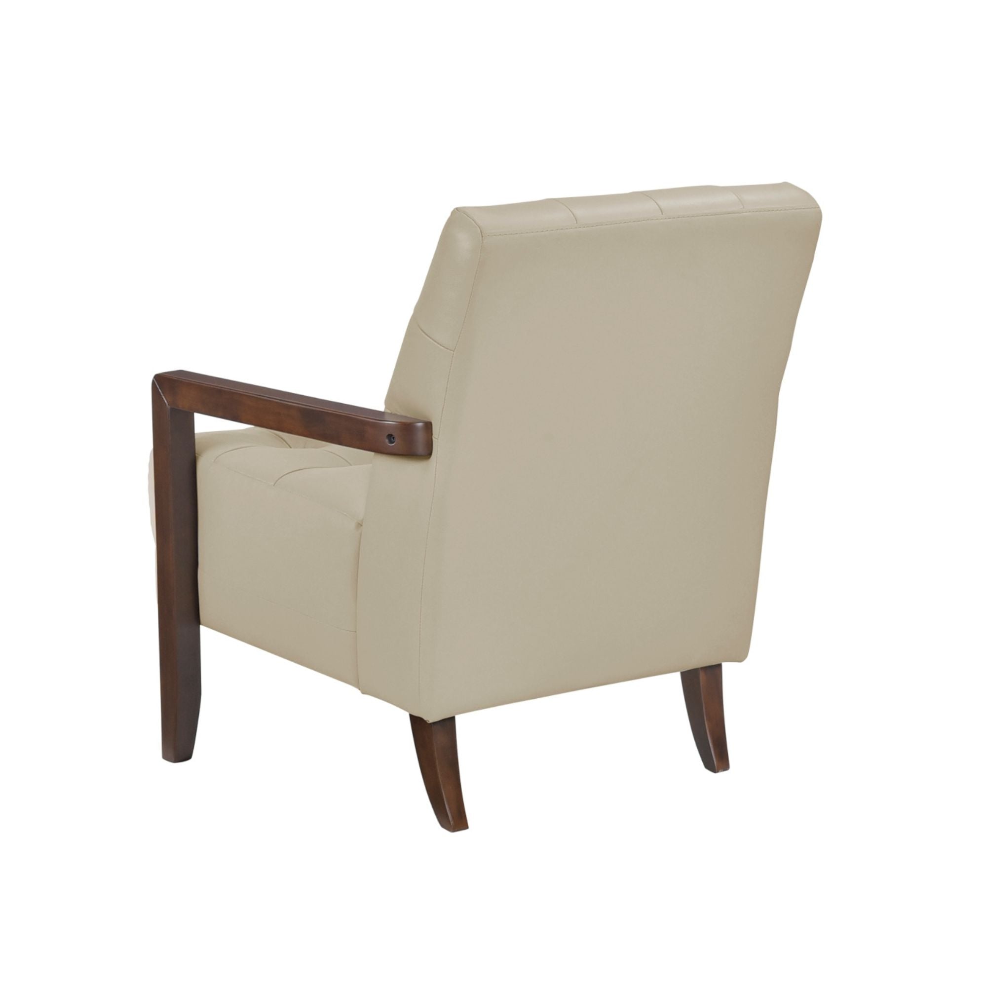 Beige Crafton Collection accent chair by MAZ with plush fabric and modern design, perfect for living room or lounge area.