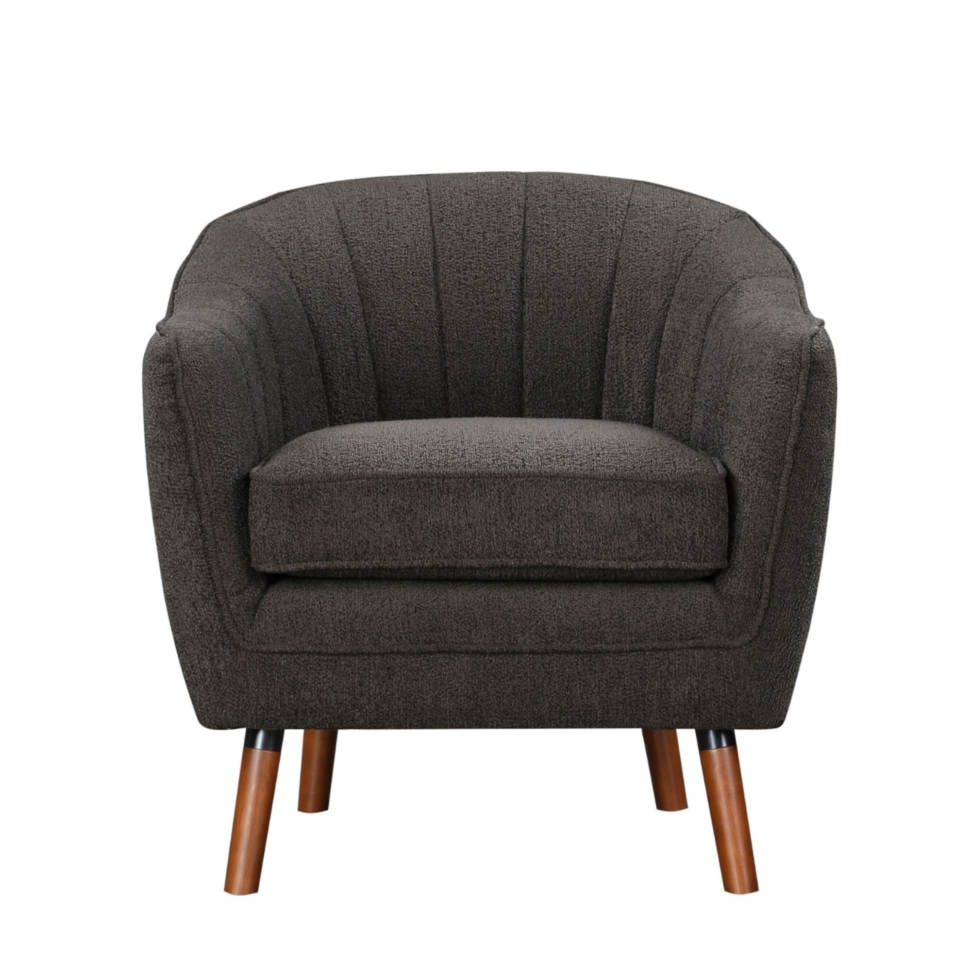 MAZ Cutler Collection charcoal accent chair with modern design and plush upholstery, ideal for living room or office decor.