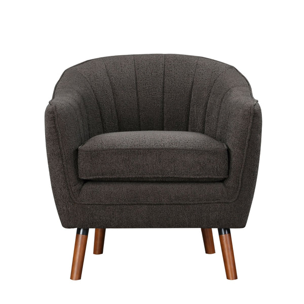 MAZ Cutler Collection charcoal accent chair with modern design and plush upholstery, ideal for living room or office decor.