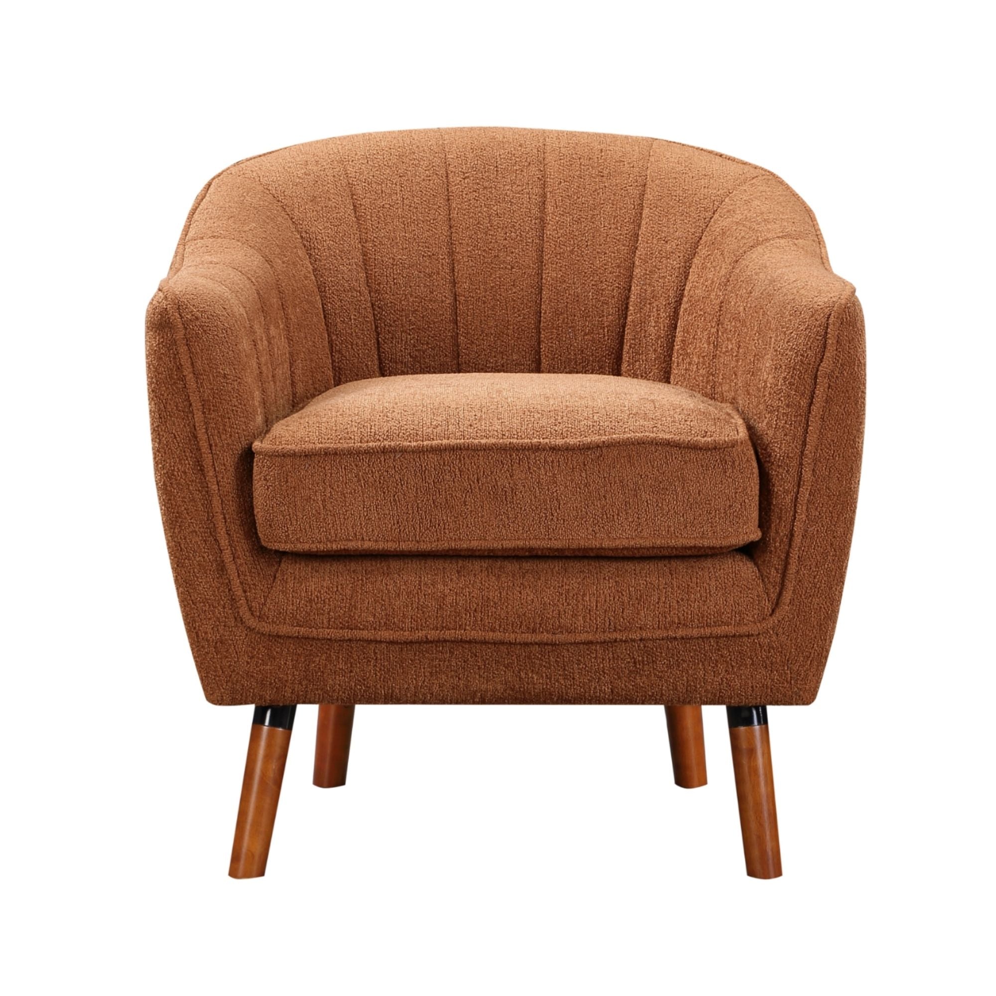 MAZ Cutler Collection Spice Accent Chair with plush fabric and modern design, ideal for living rooms or bedrooms.