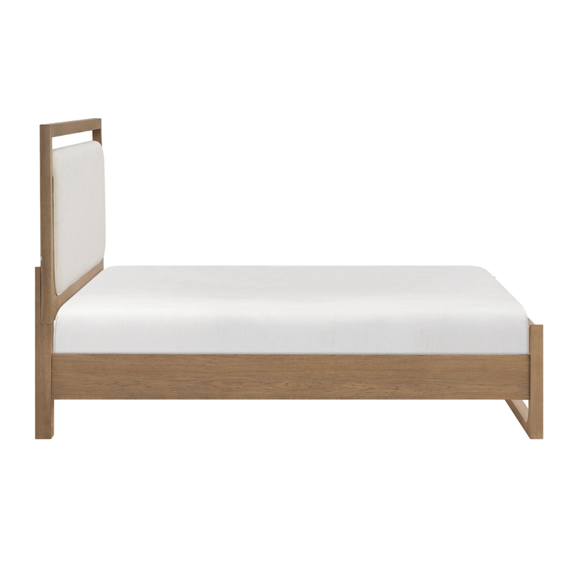 Brown MAZ Riley Collection bedroom set with king bed, dresser, mirror, nightstand, and chest in a 7-piece configuration.