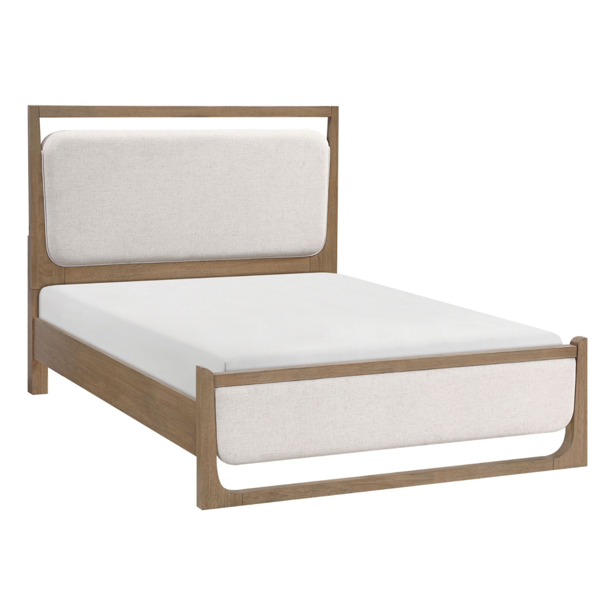 Brown MAZ Riley Collection 7-piece bedroom set with king bed, dresser, mirror, nightstand, and chest, showcasing elegant bedroom furniture.