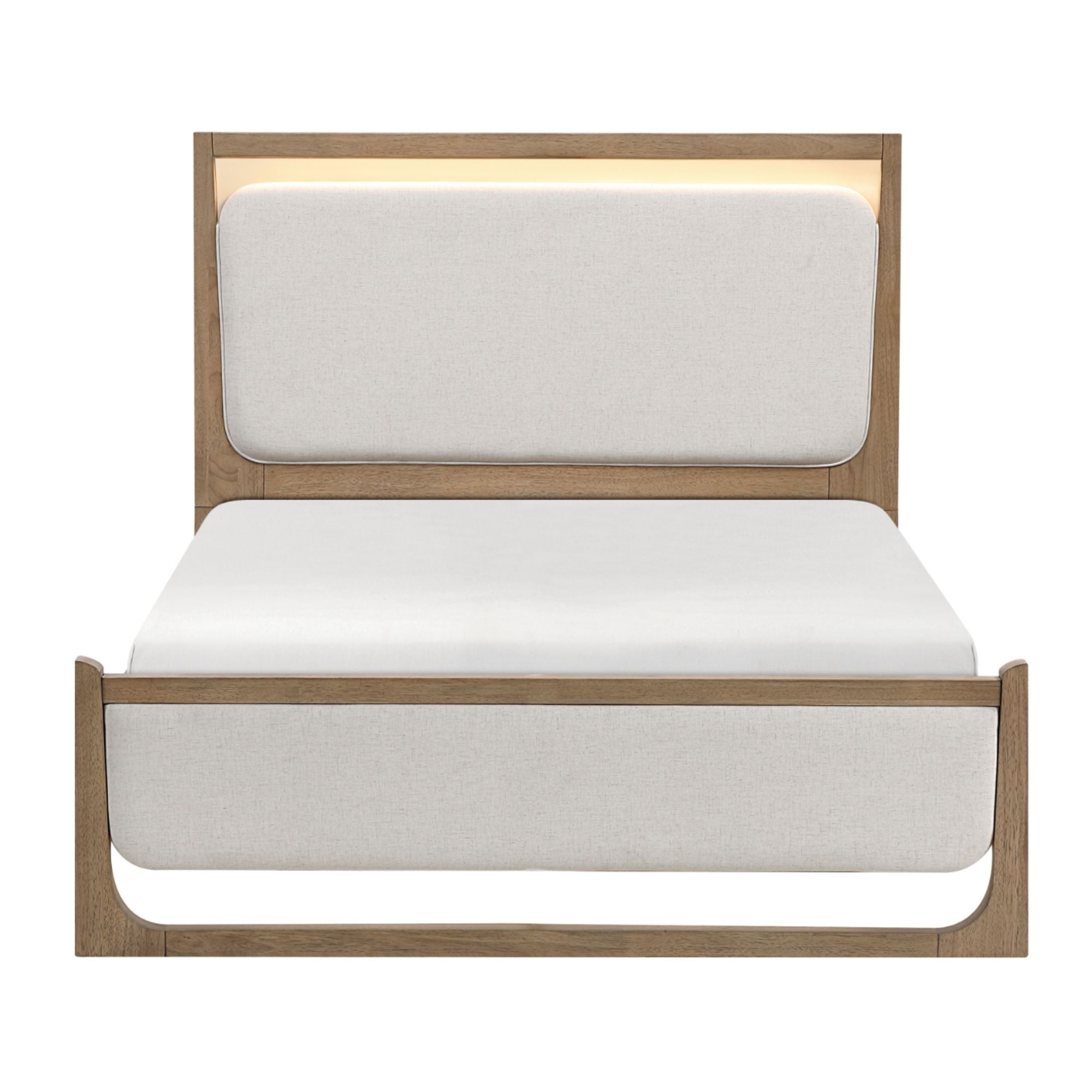 MAZ Riley Collection bedroom set with king bed, dresser, mirror, nightstand, and chest in brown wood finish