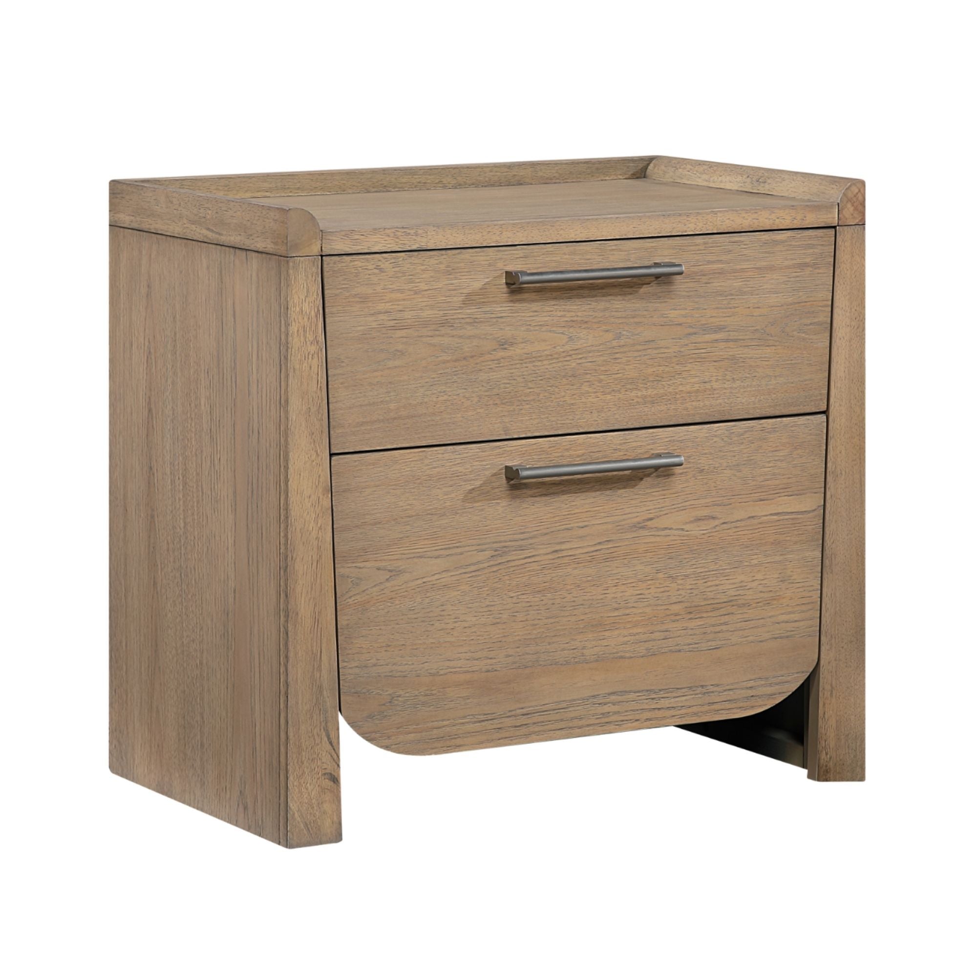 MAZ Riley Collection bedroom set with brown king bed, dresser, mirror, nightstand, and chest in a 7-piece bedroom set arrangement
