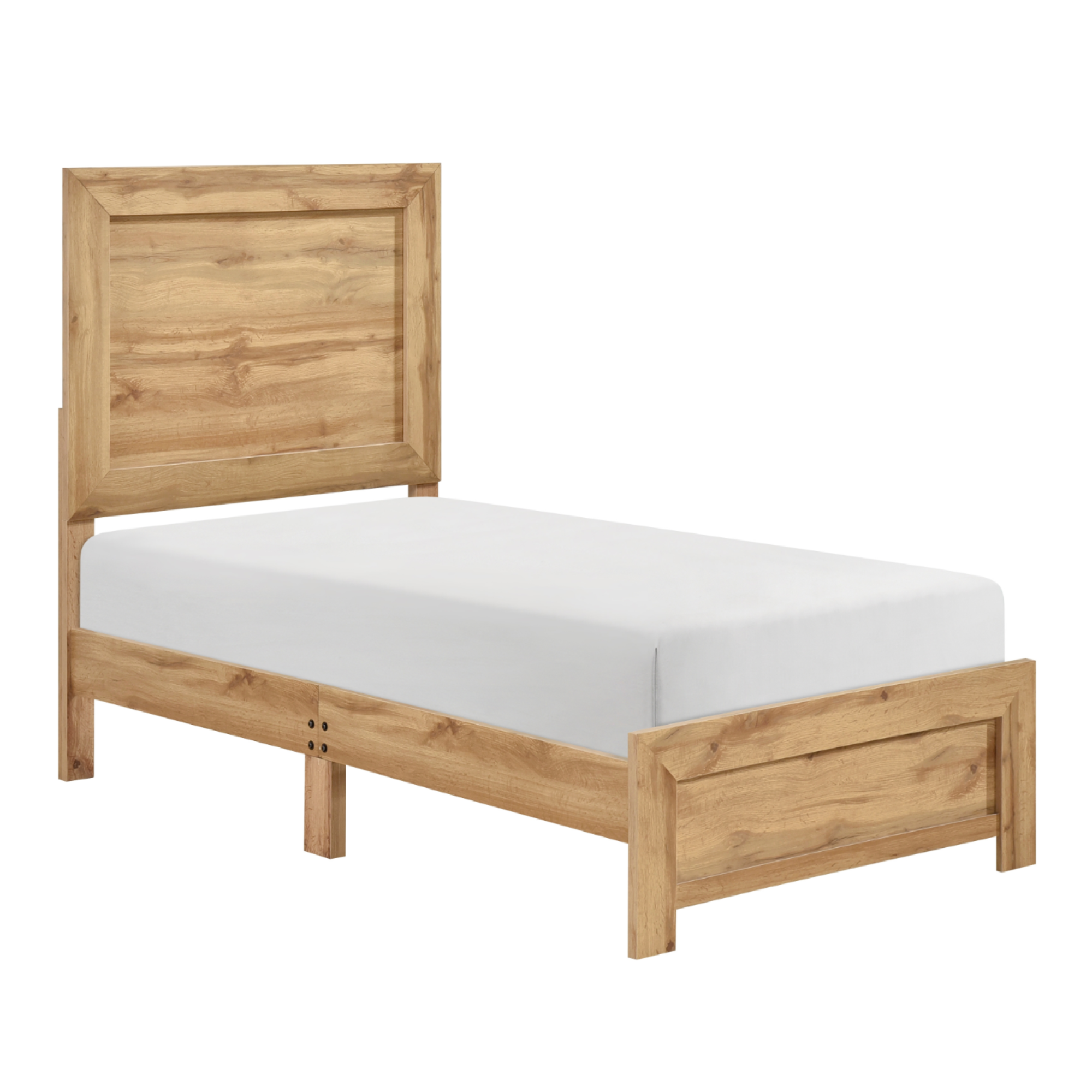 MAZ Corbin 1534NA brown bedroom set with king bed, dresser, mirror, and nightstand in a modern bedroom scene