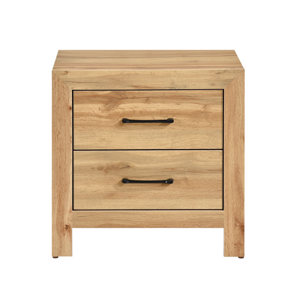 MAZ Corbin 1534NA bedroom set with brown king bed, dresser, mirror, and nightstand for a stylish bedroom interior.