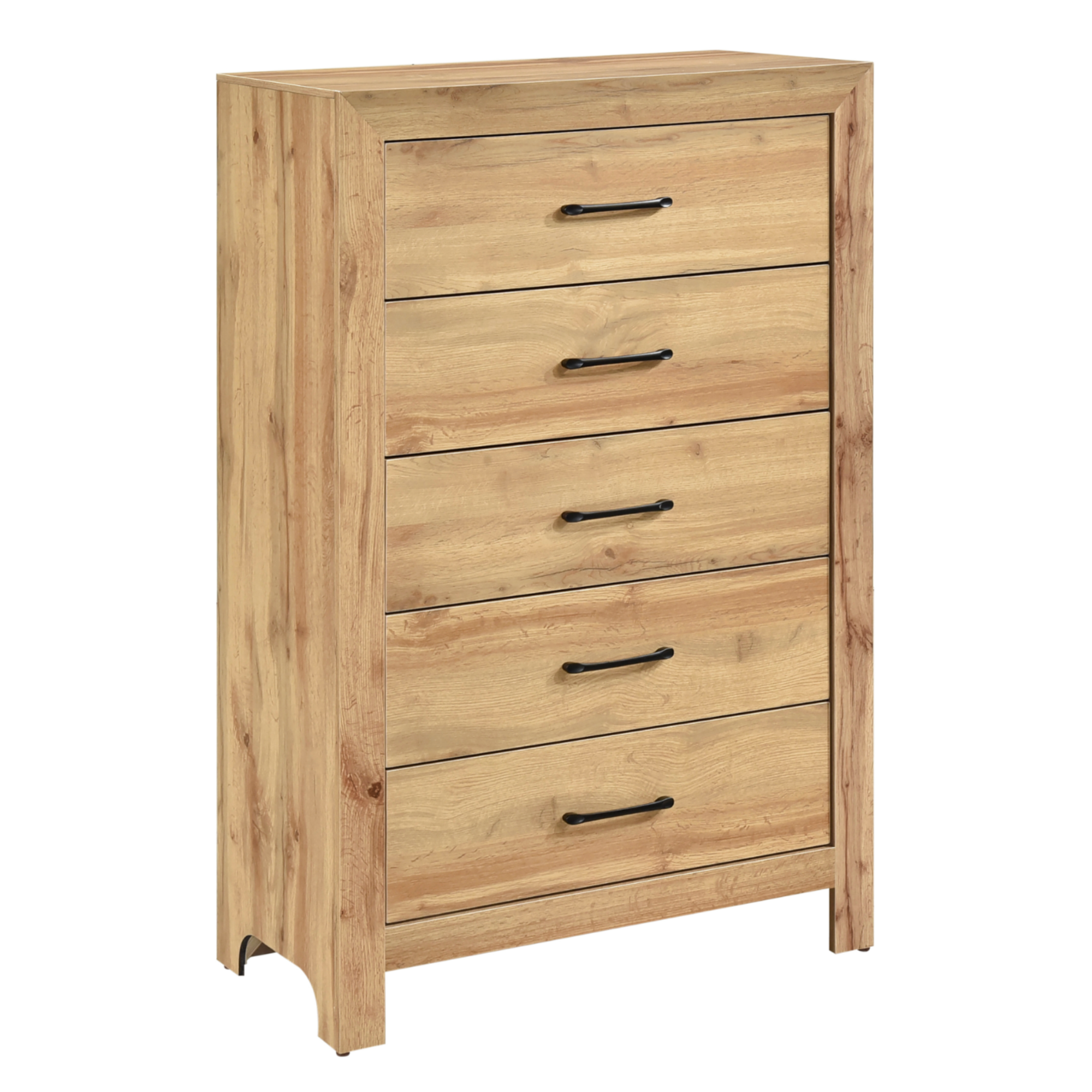 MAZ Corbin 1534NA bedroom set with king bed, dresser, mirror, and nightstand in rich brown wood finish.