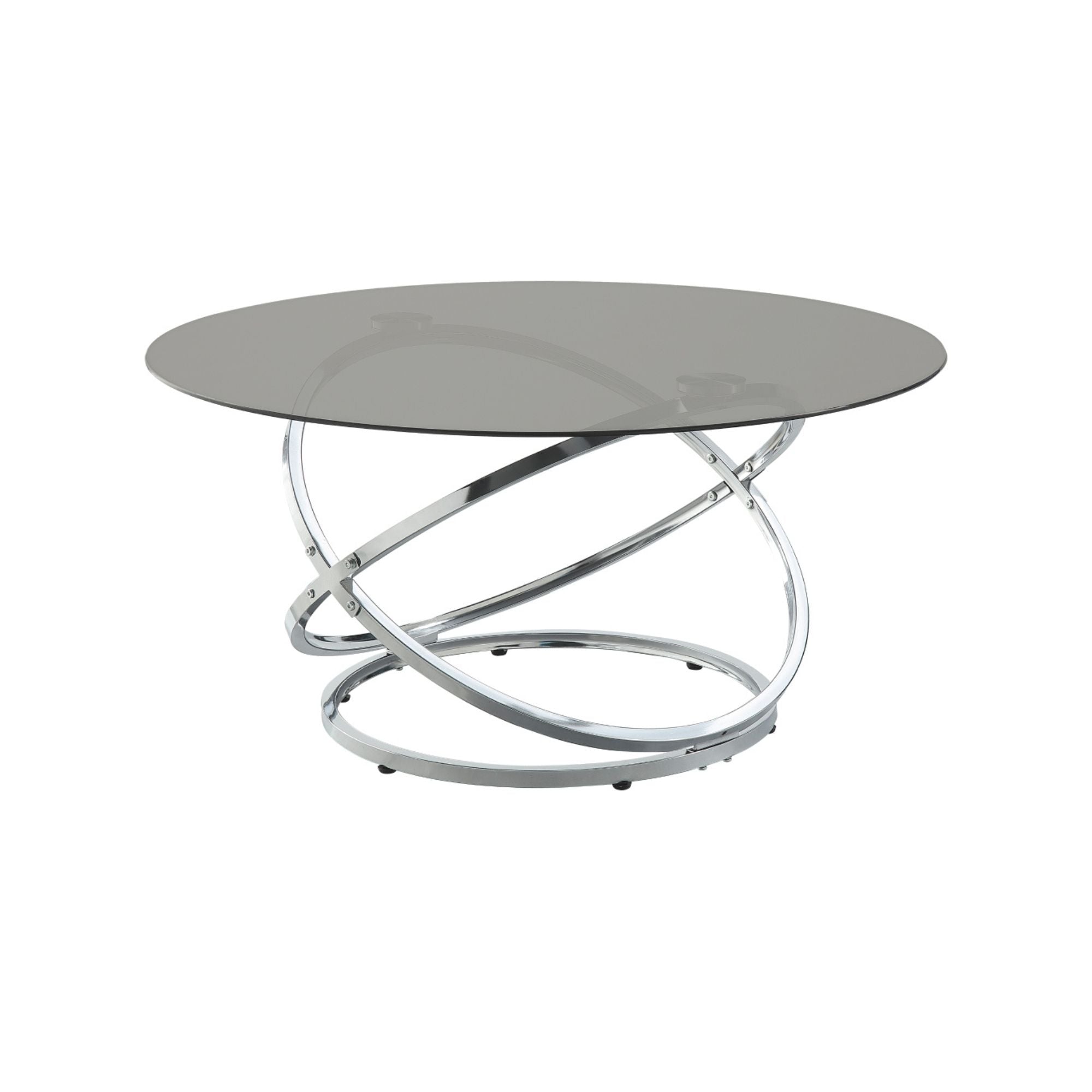 Black glass coffee table set with two end tables from the MAZ Marion 3-piece coffee table collection.
