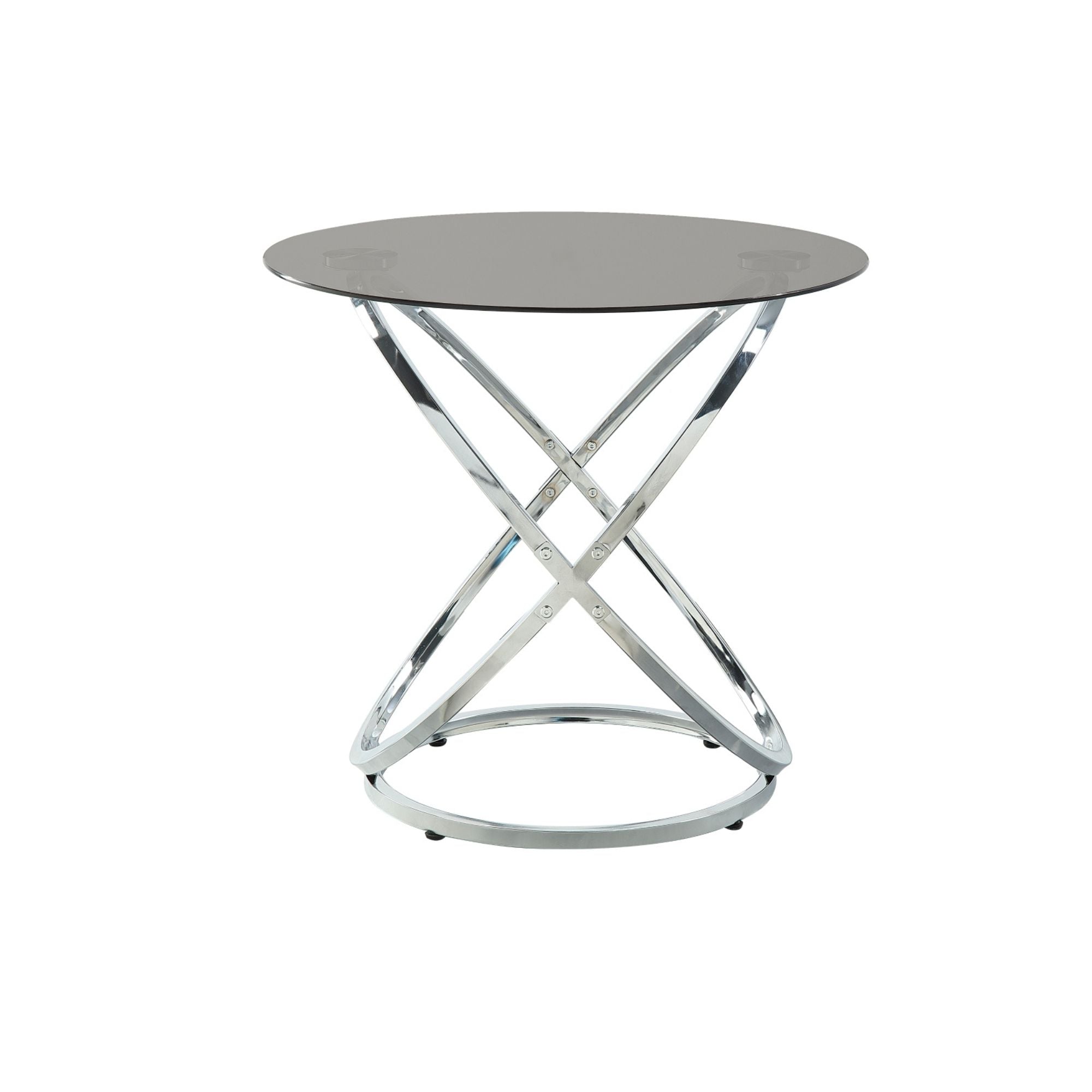 Black glass Marion 3-piece coffee table set by MAZ featuring a central coffee table and two matching end tables.