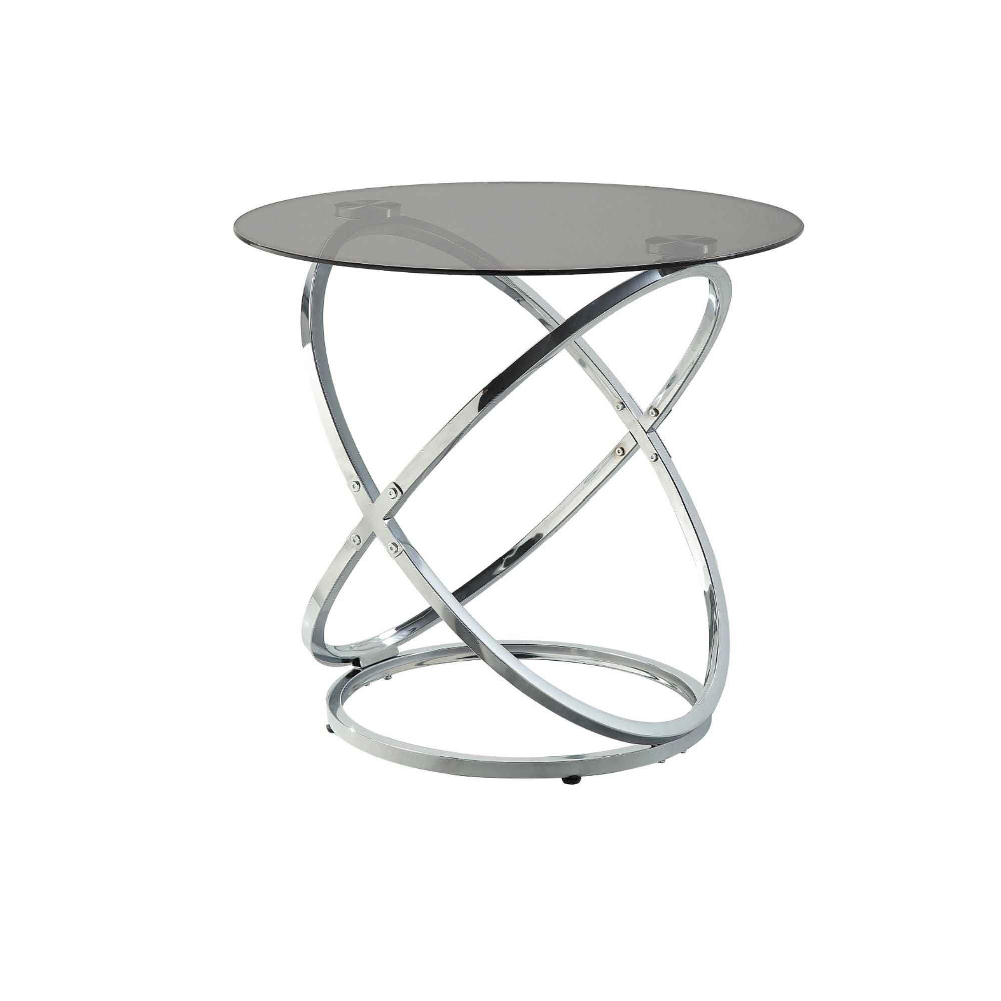 Marion 3-piece coffee table set by MAZ with black glass surfaces and modern design, including a central coffee table and two end tables.
