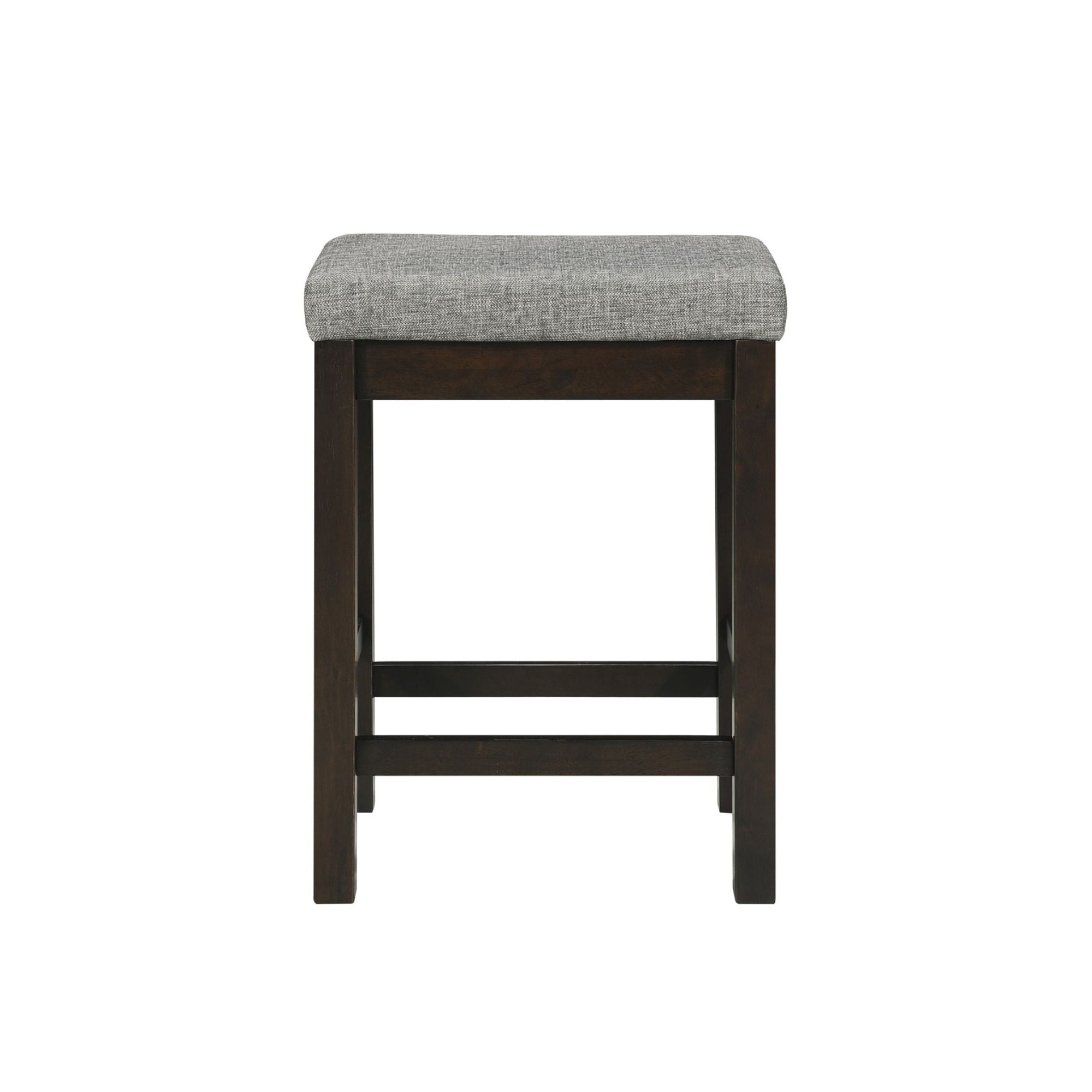 Connected Collection 4-piece counter height set by MAZ featuring espresso wood finish and modern table and stool design.