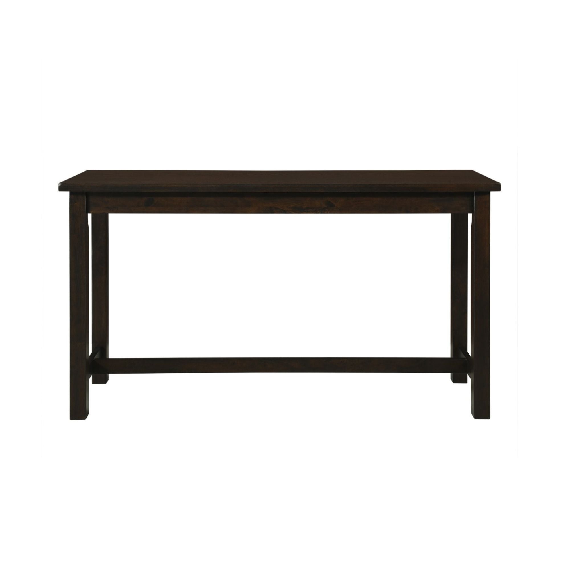 MAZ Connected Collection 4-piece counter height set with espresso wood finish, includes table and chairs for modern dining space.
