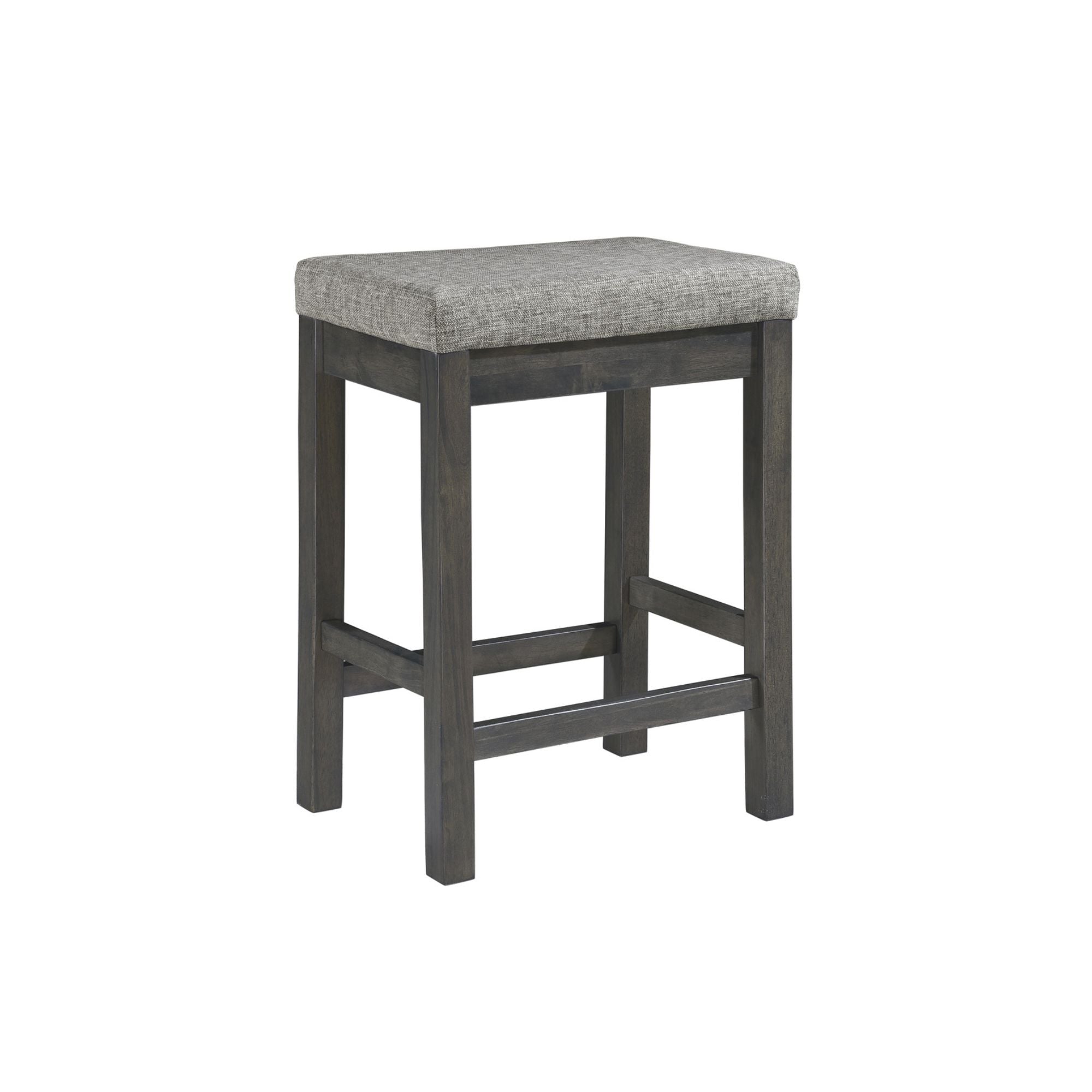 MAZ Connected Collection 4-piece counter height set with gray wood table and three matching chairs.