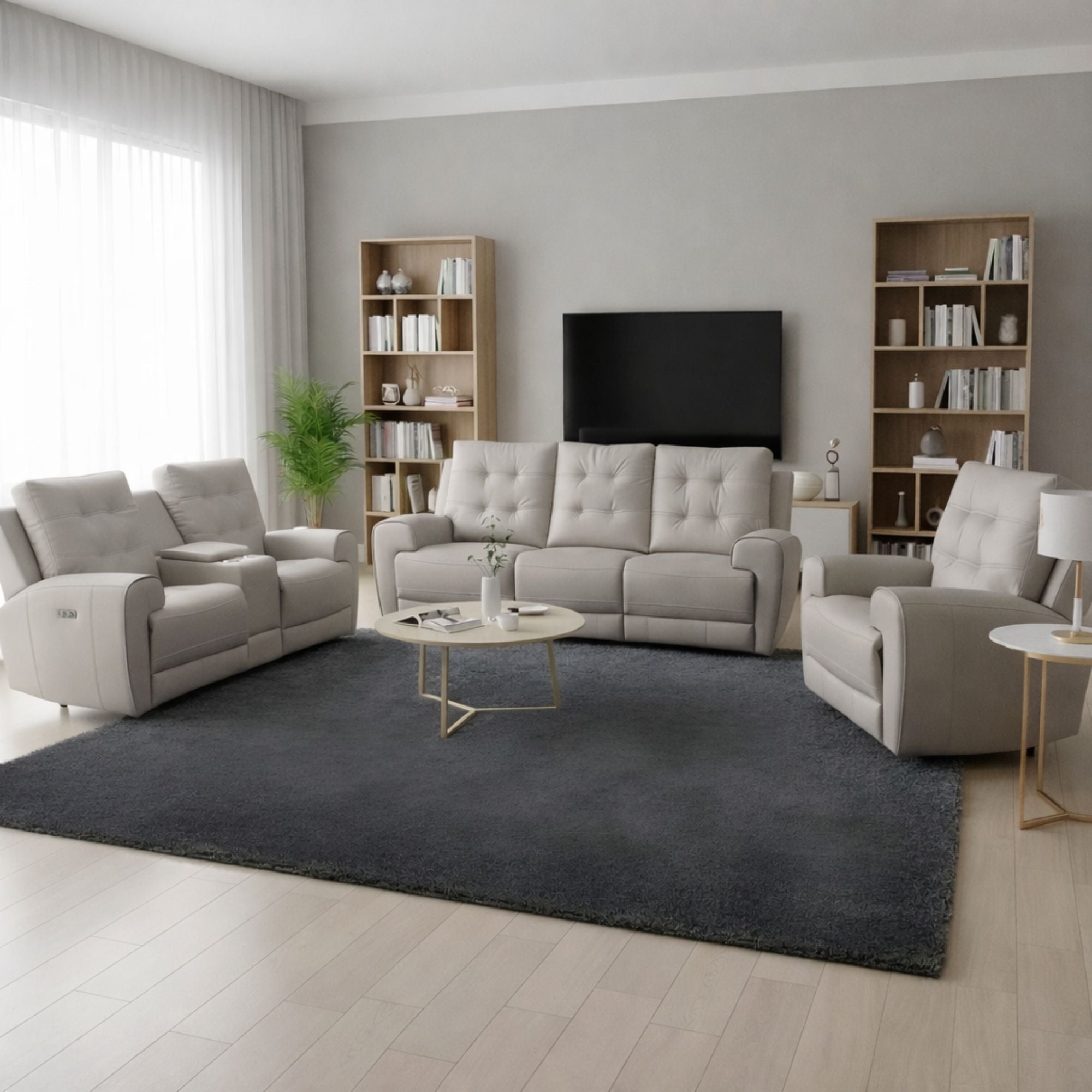 Nola Power Recliner Sofa in Taupe | CastleUp Experience Centre Online Furniture